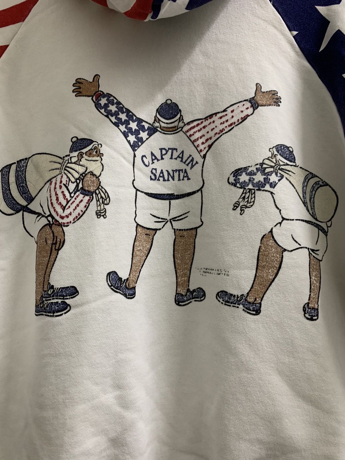 Vintage VINTAGE CAPTAIN SANTA 1985 USA FLAG HOODIE Size US M / EU 48-50 / 2 - 10 Thumbnail