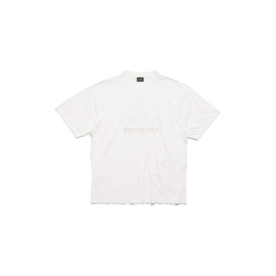 Balenciaga o1s1rm1224 Surfer T-Shirt Medium Fit in White Size XXS / US 00 / IT 34 - 2 Thumbnail