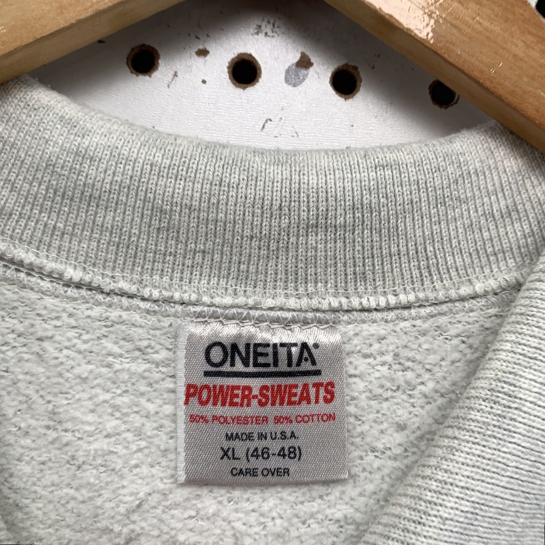 Vintage VINTAGE Oneita California Palm Trees Collared Sweatshirt Womens XL Gray Fleece USA - Pullover, Long Sleeve, Logo, Winter/Spring, Adult Women Size XL / US 12-14 / IT 48-50 - 3 Thumbnail