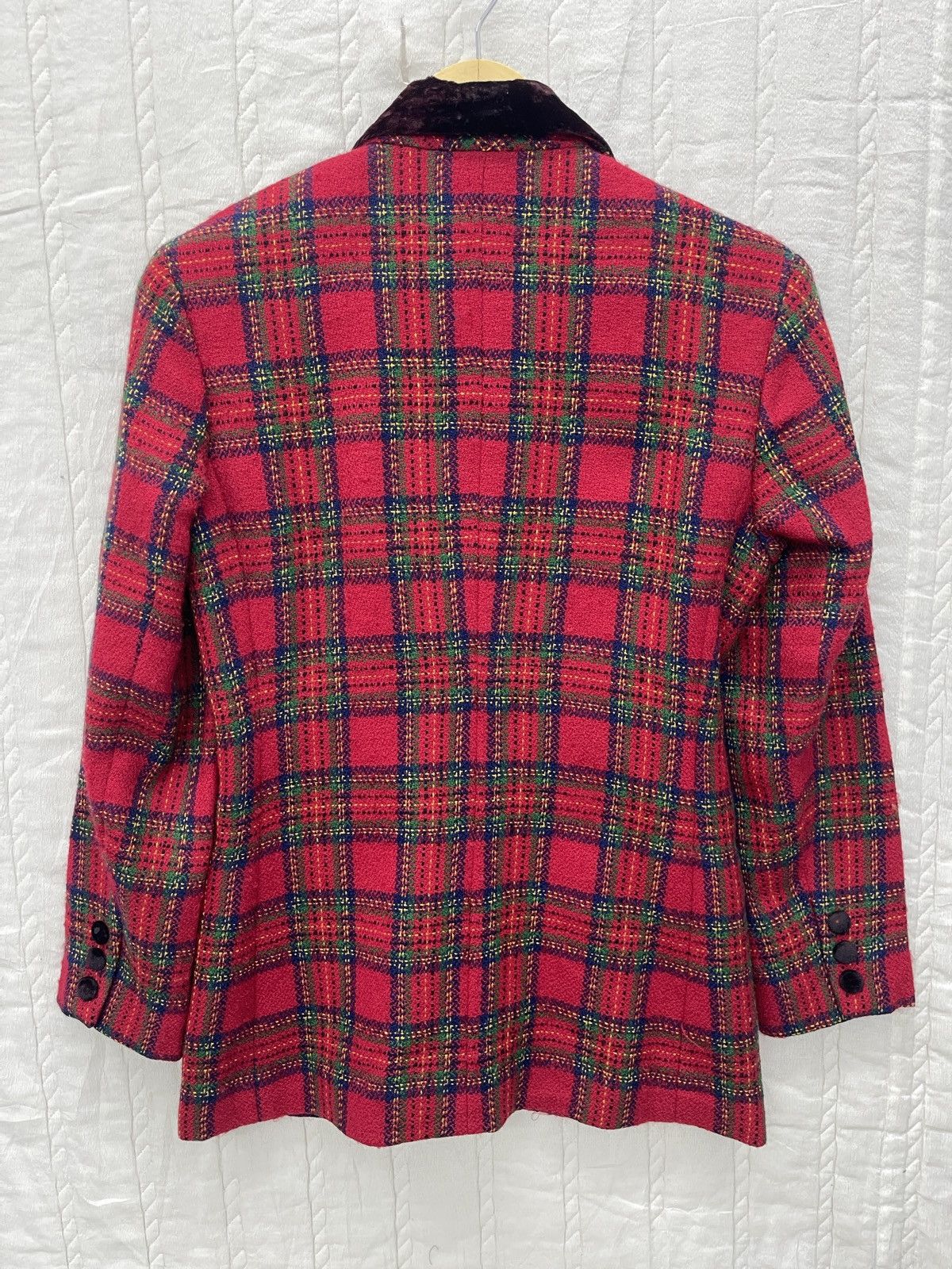 Robert Talbott × Talbots × Vintage ARCHIVE💥TALBOTS PETITES WOOL BLAZER Size S / US 4 / IT 40 - 4 Thumbnail