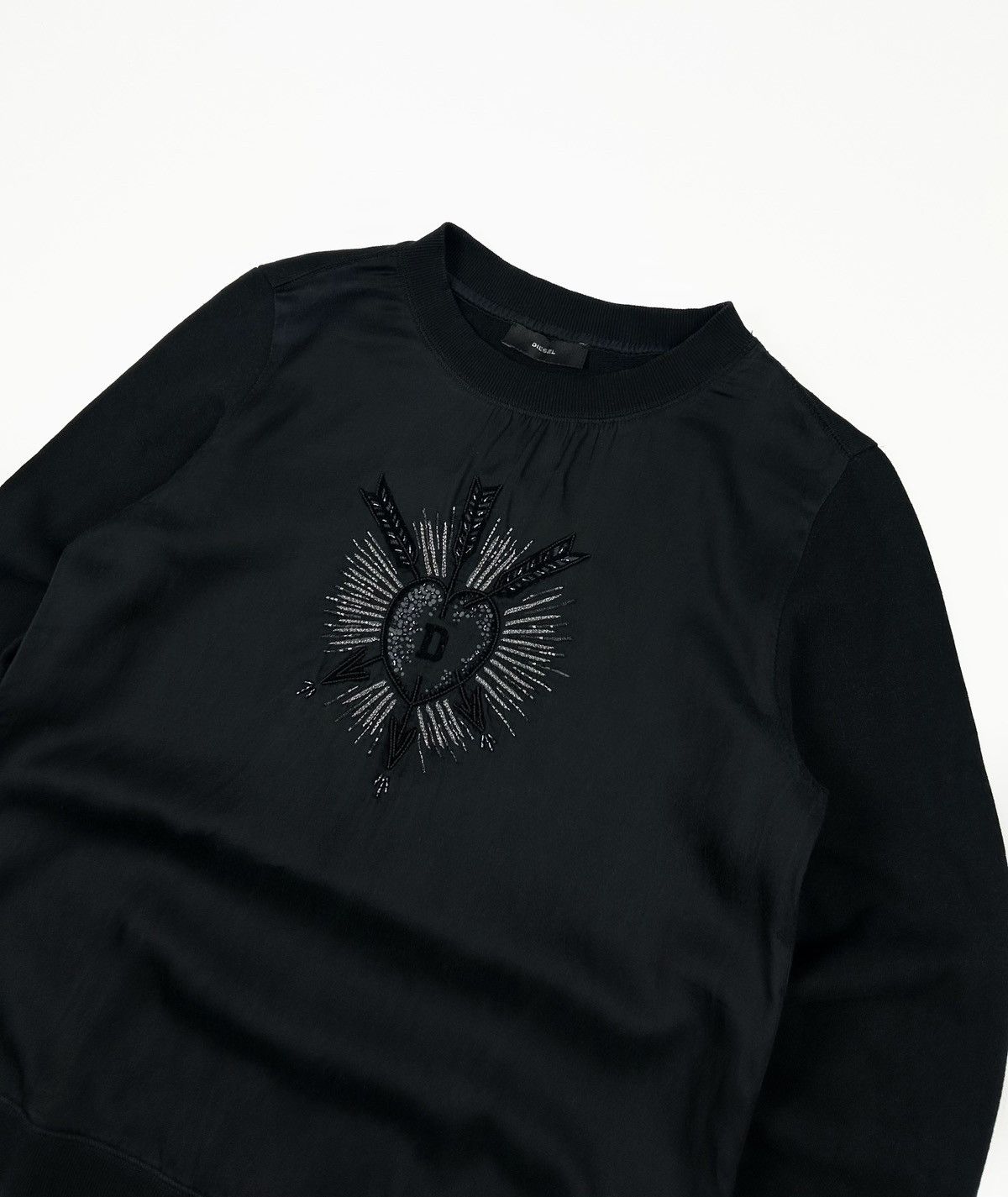 Diesel × Juicy Couture × Moschino Y2k Diesel Heart embroidered logo rare Sweatshirt Size M / US 6-8 / IT 42-44 - 3 Thumbnail