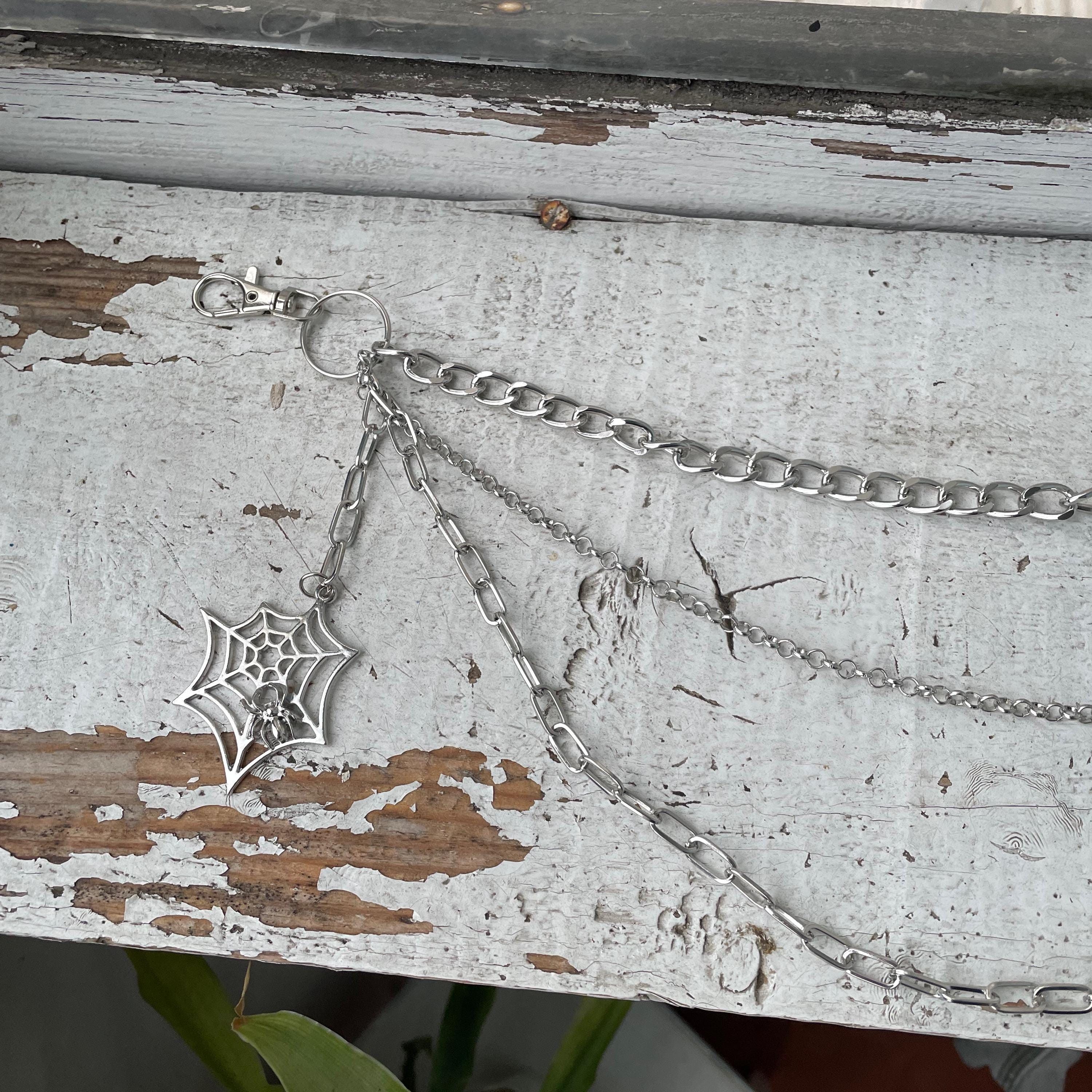 Other Spider Web Y2K Grunge Punk Goth Wallet chain rare alt pants Size ONE SIZE - 3 Thumbnail