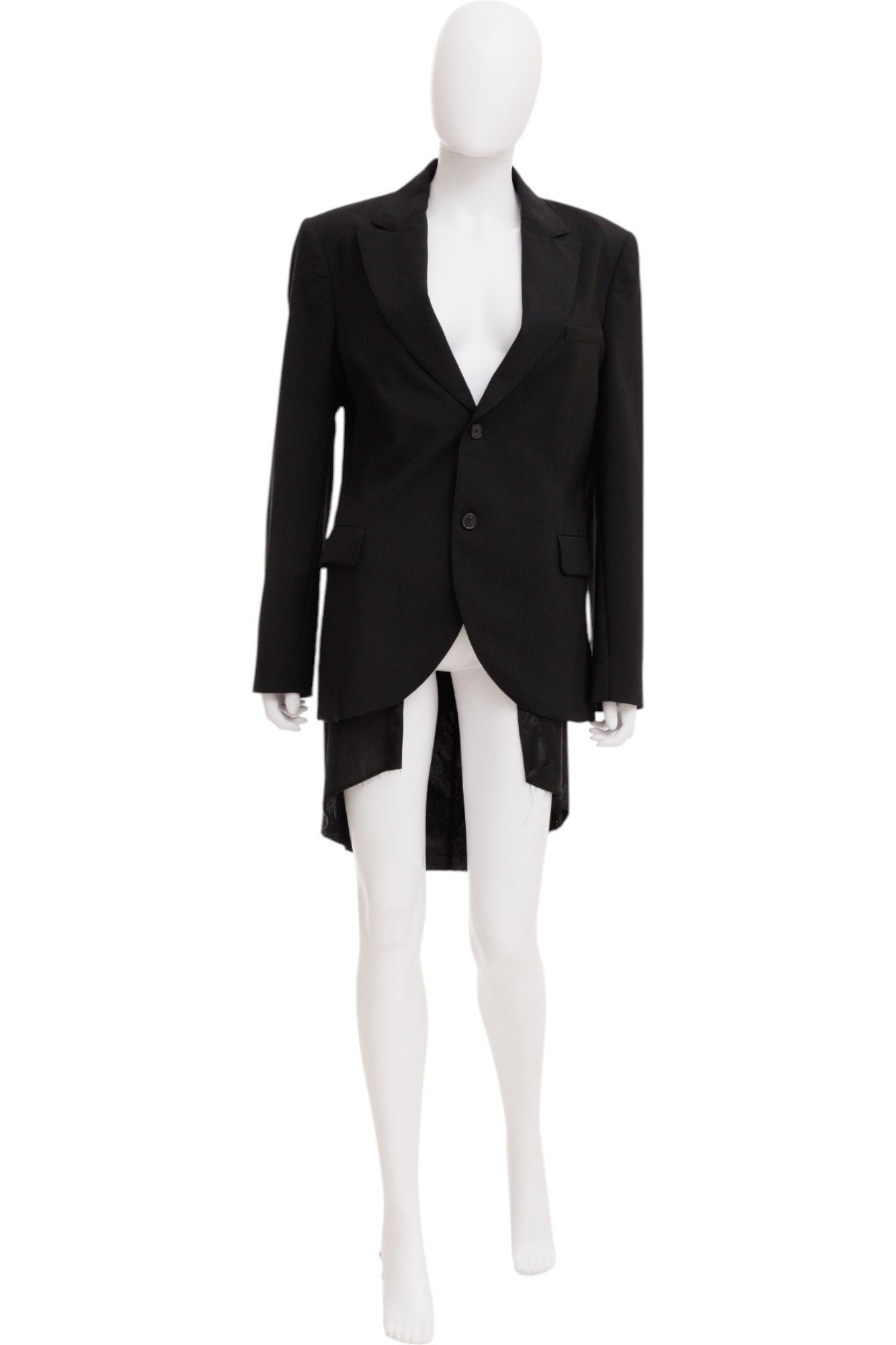 John Galliano × Maison Margiela S/S 2018 Double Layered Reconstructed Blazer Dress Size S / US 4 / IT 40 - 3 Thumbnail