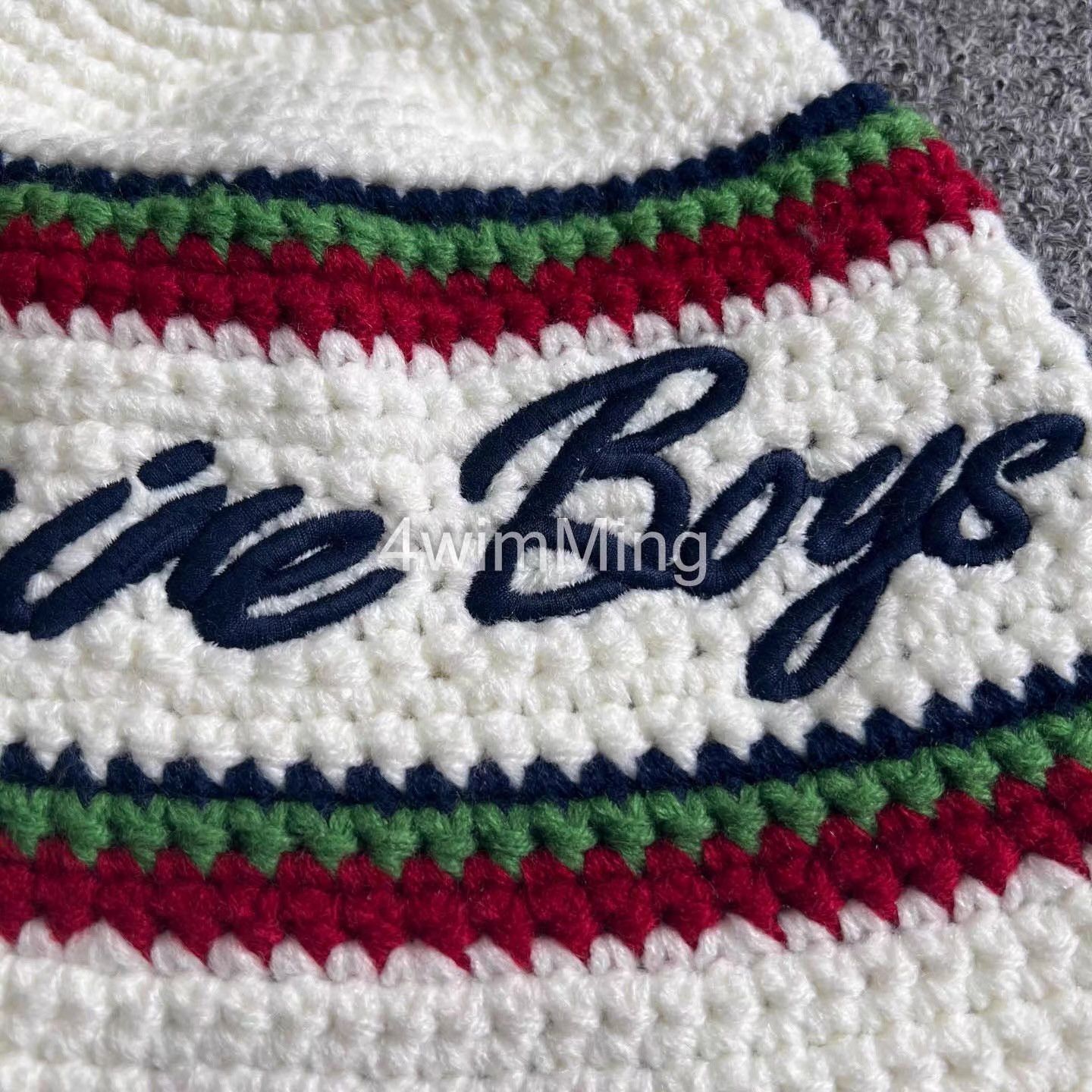 Billionaire Boys Club BBC Hand-Crocheted & Embroidered Knit Bucket Hat。Q7 Size ONE SIZE - 3 Thumbnail