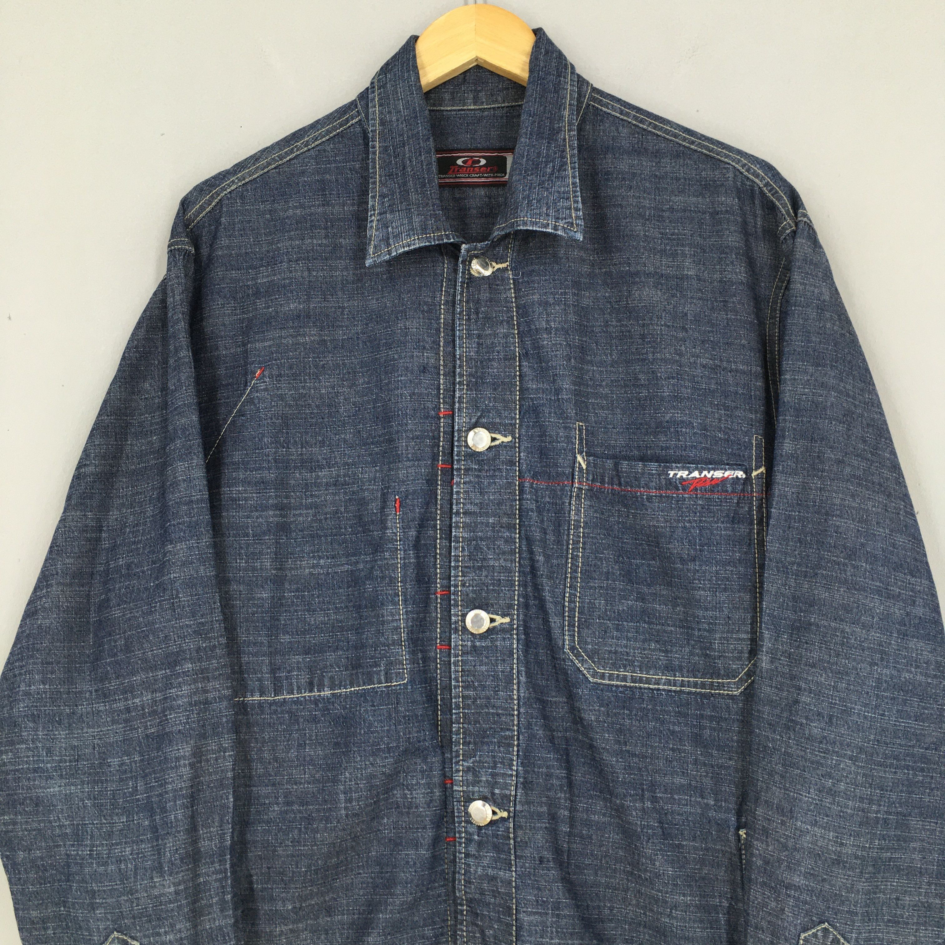 Vintage Vintage Transer Denim Workwear Union Made Jacket Medium Size US M / EU 48-50 / 2 - 2 Thumbnail