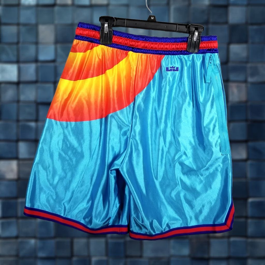 Nike Nike LeBron Dri-FIT Basketball Shorts Mens Large Blue Colorblock #6 DJ3869-434 Size US 33 - 1 Thumbnail