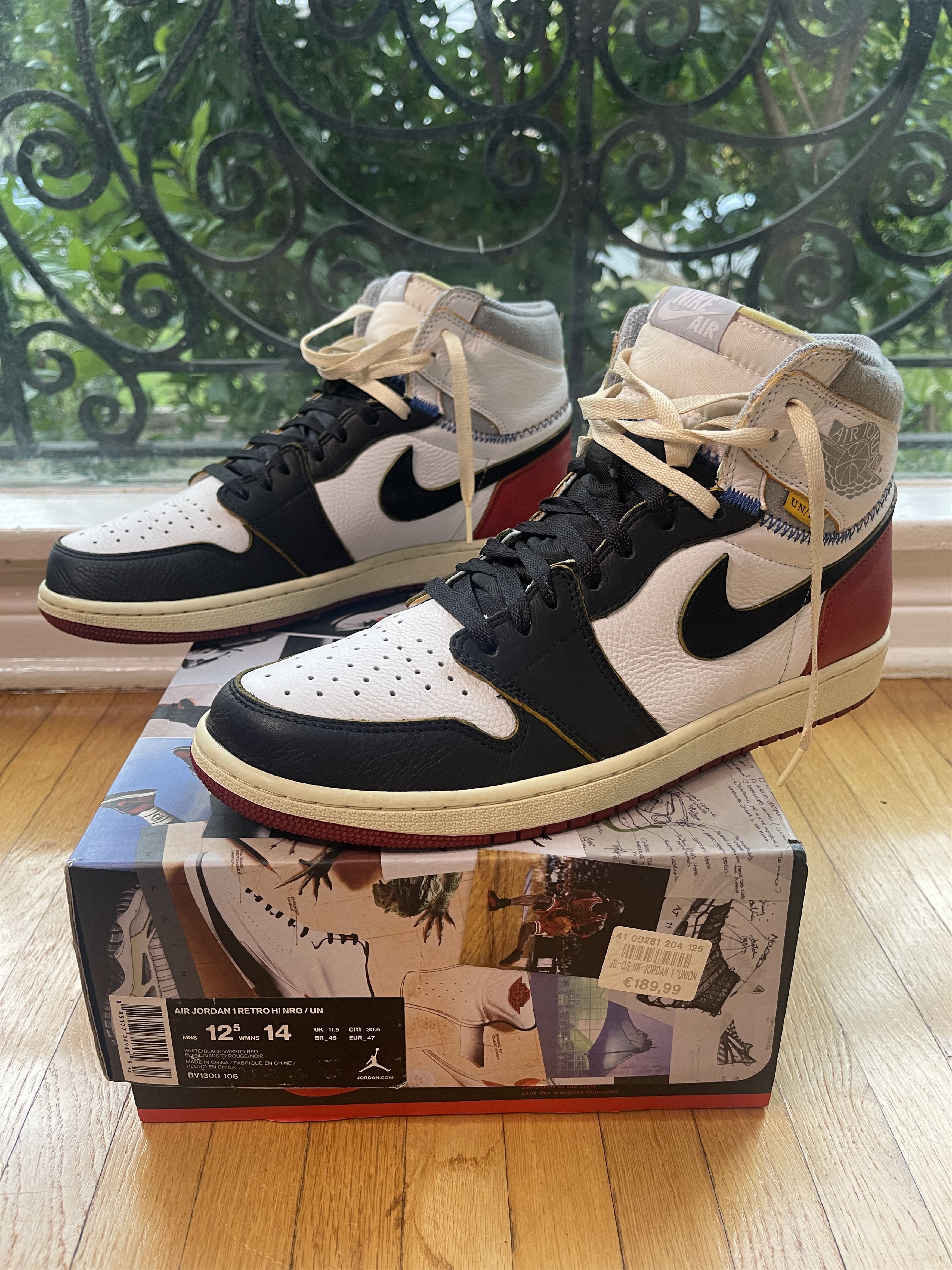 Jordan Brand × Union LA Jordan 1 Retro High Union Black Toe Size 12.5 Size US 12.5 / EU 45-46 - 1 Thumbnail