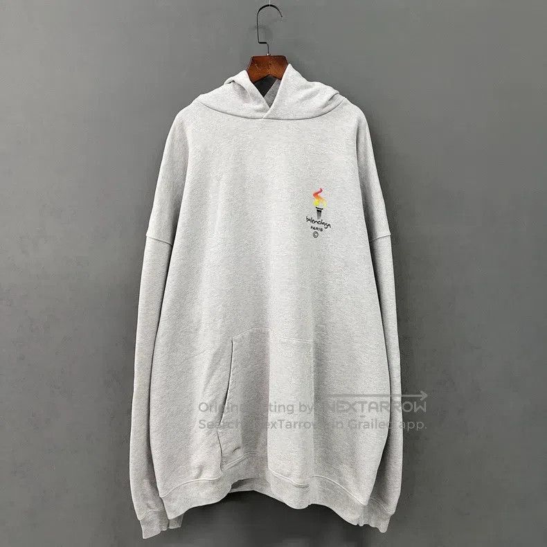 Balenciaga Balenciaga embroidered torch hoodie Paris Olympics