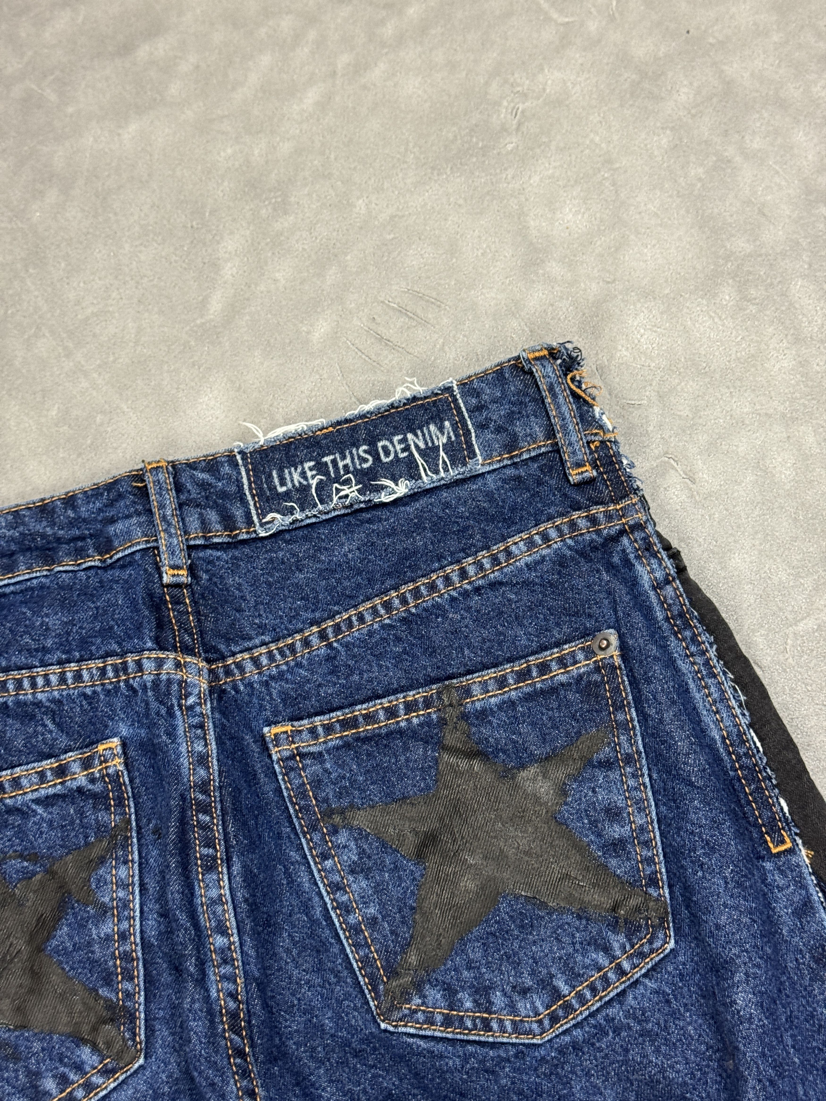 Vintage Custom 2-in-1 Distressed Washed Denim Jeans (S) y2k 90s Size 27" / US 4 / IT 40 - 8 Thumbnail