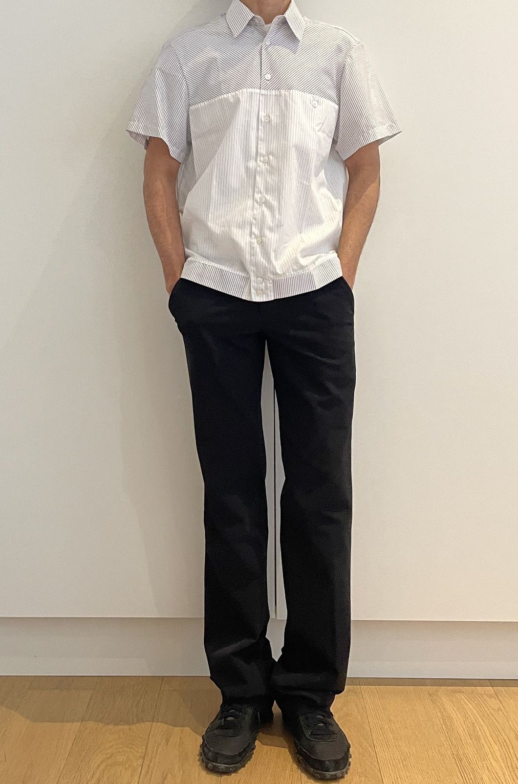 Raf Simons Raf Simons SS07 Stripes Light Shirt With Elastic Hem Size US M / EU 48-50 / 2 - 1 Thumbnail