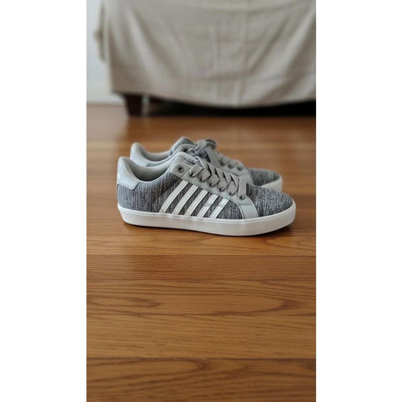K-Swiss K-Swiss Court Tiebreak II Gray White Lace-Up Shoes size 3.5 Size US 9 / EU 42 - 1 Thumbnail
