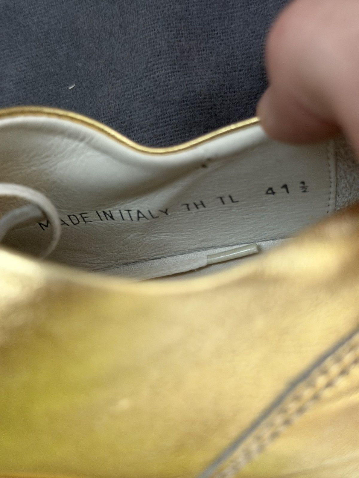 Dior Dior Homme AW07 Navigate Gold Goatskin Sneakers Size US 8.5 / EU 41-42 - 10 Thumbnail