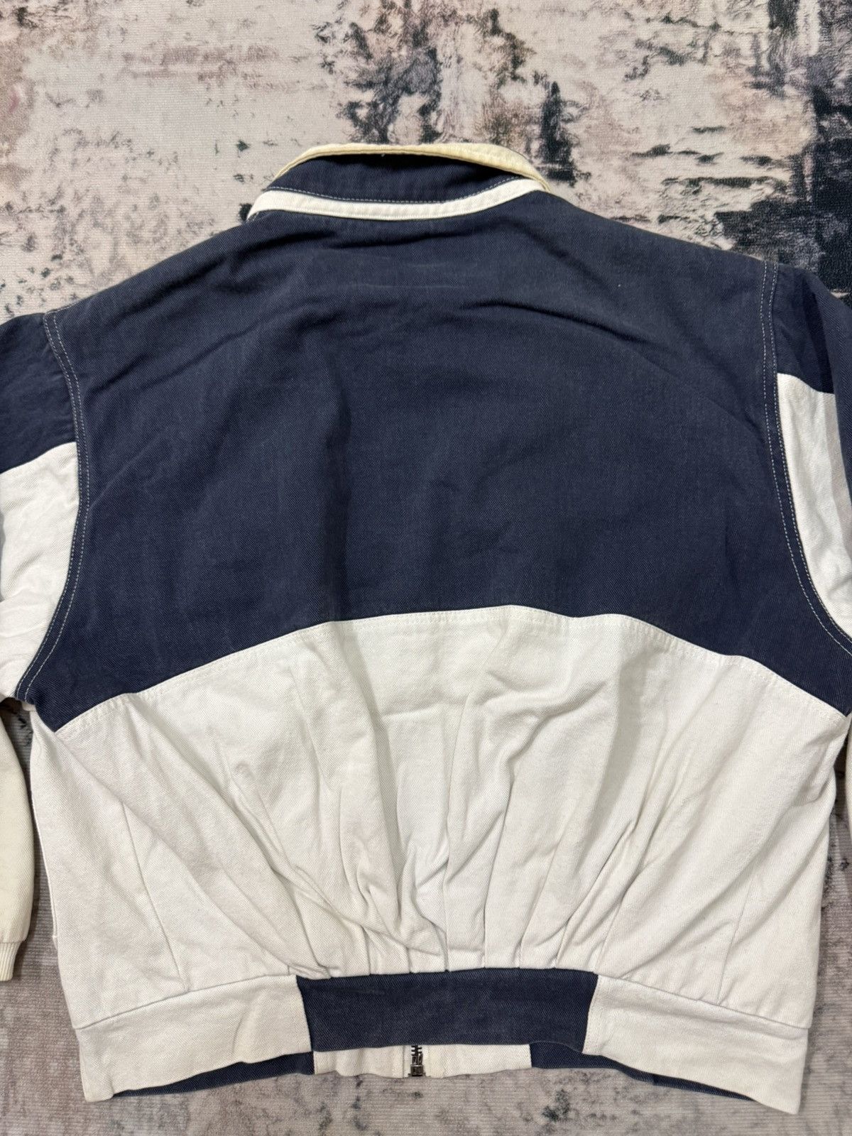 47 Vintage 47Ronin Double Zipper Denim Bomber Jacket Size US XL / EU 56 / 4 - 13 Thumbnail