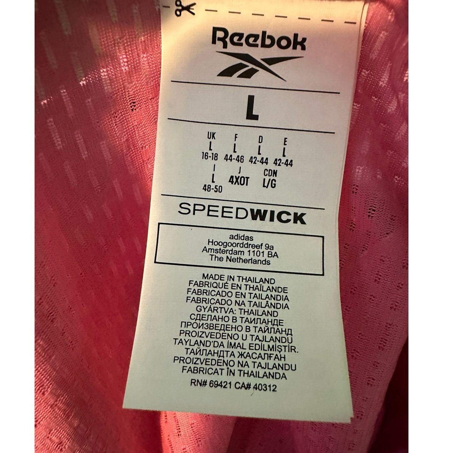 Reebok Reebok pink long sleeves pullover top size Large Size L / US 10 / IT 46 - 3 Thumbnail