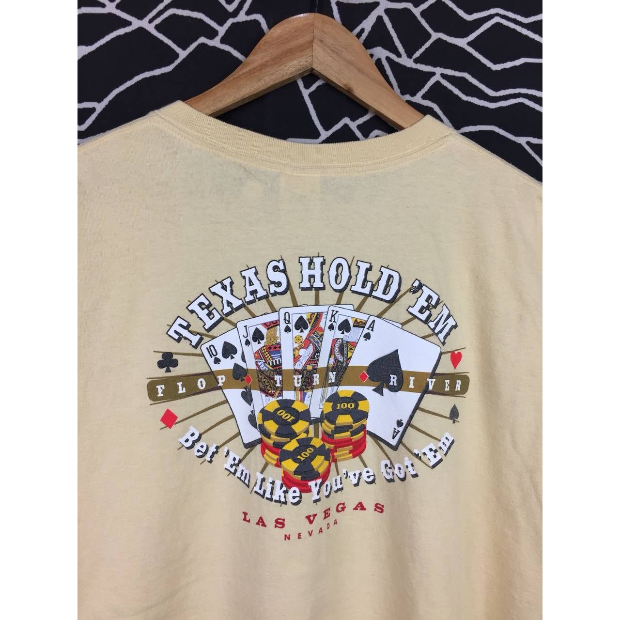 Gildan × Vintage Vtg Y2K Texas Hold ‘Em Las Vegas Nevada Card Game Tee Size US XXL / EU 58 / 5 - 3 Thumbnail