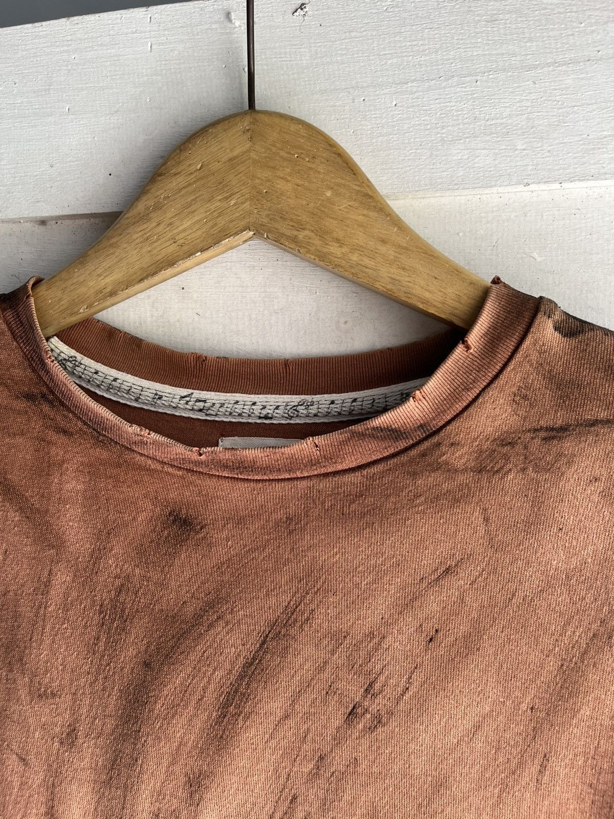 Number (N)ine NUMBER (N)INE acid wash orange distressed tshirt Size US M / EU 48-50 / 2 - 5 Thumbnail