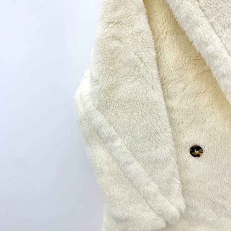Max Mara Max Mara Teddy Collection Beige Alpaca Wool Teddy Lapel Do Size S / US 4 / IT 40 - 4 Thumbnail