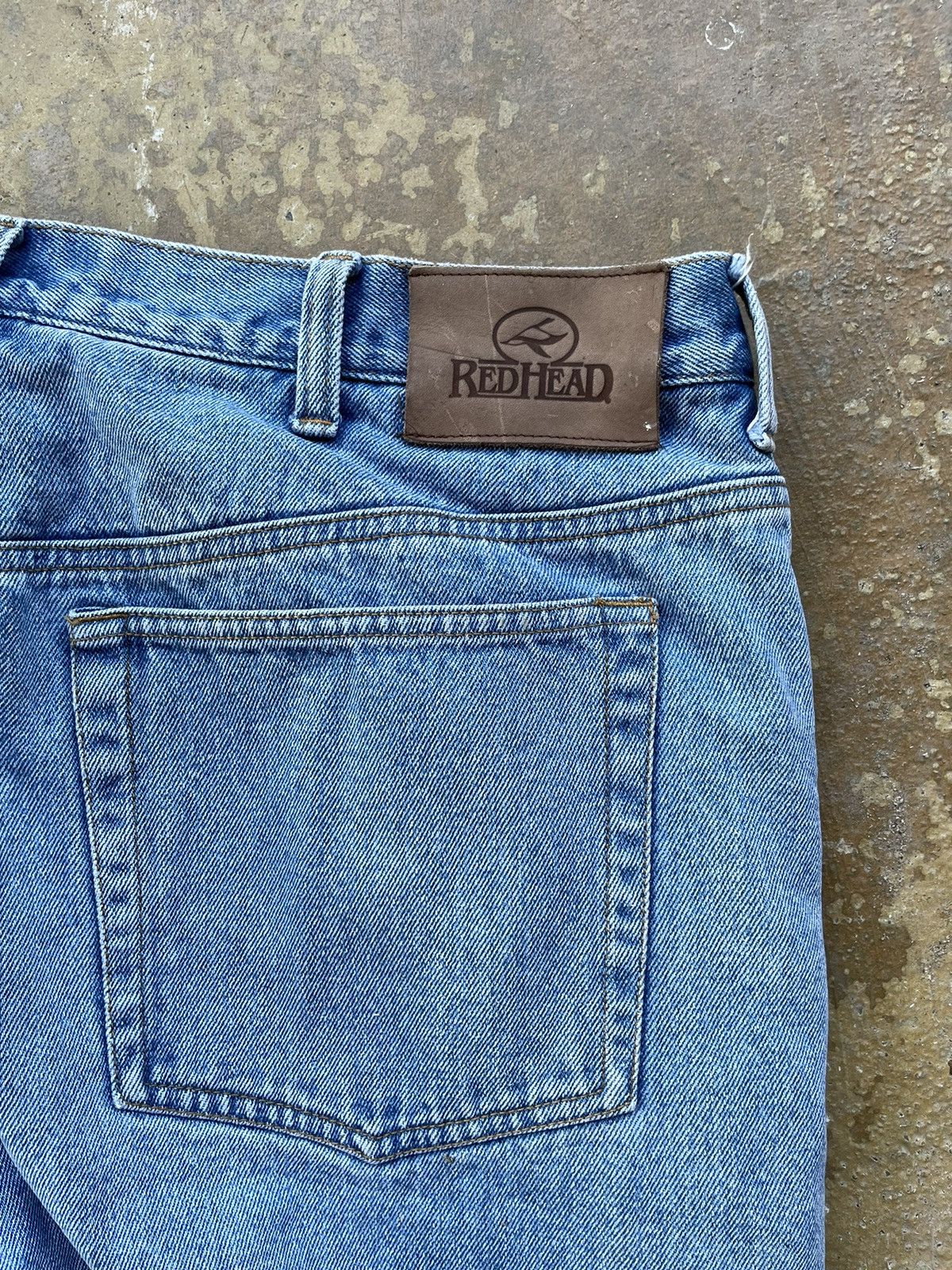 Redhead Vintage Stussy Baggy Jeans 8 ball Custom Made Size US 35 - 7 Thumbnail