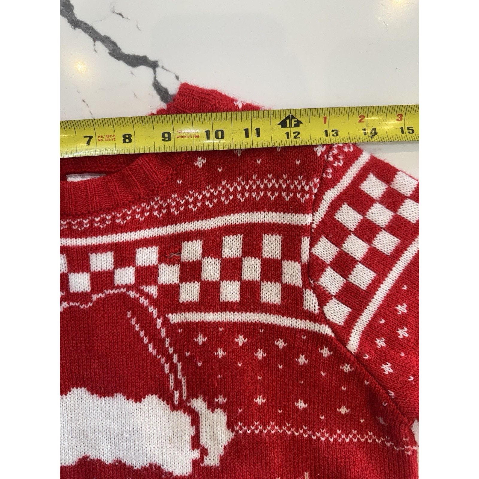 Holiday Brand Ugly Christmas Sweater Kids Youth L Red Santa Snowflake Knit Size L / US 10 / IT 46 - 4 Thumbnail