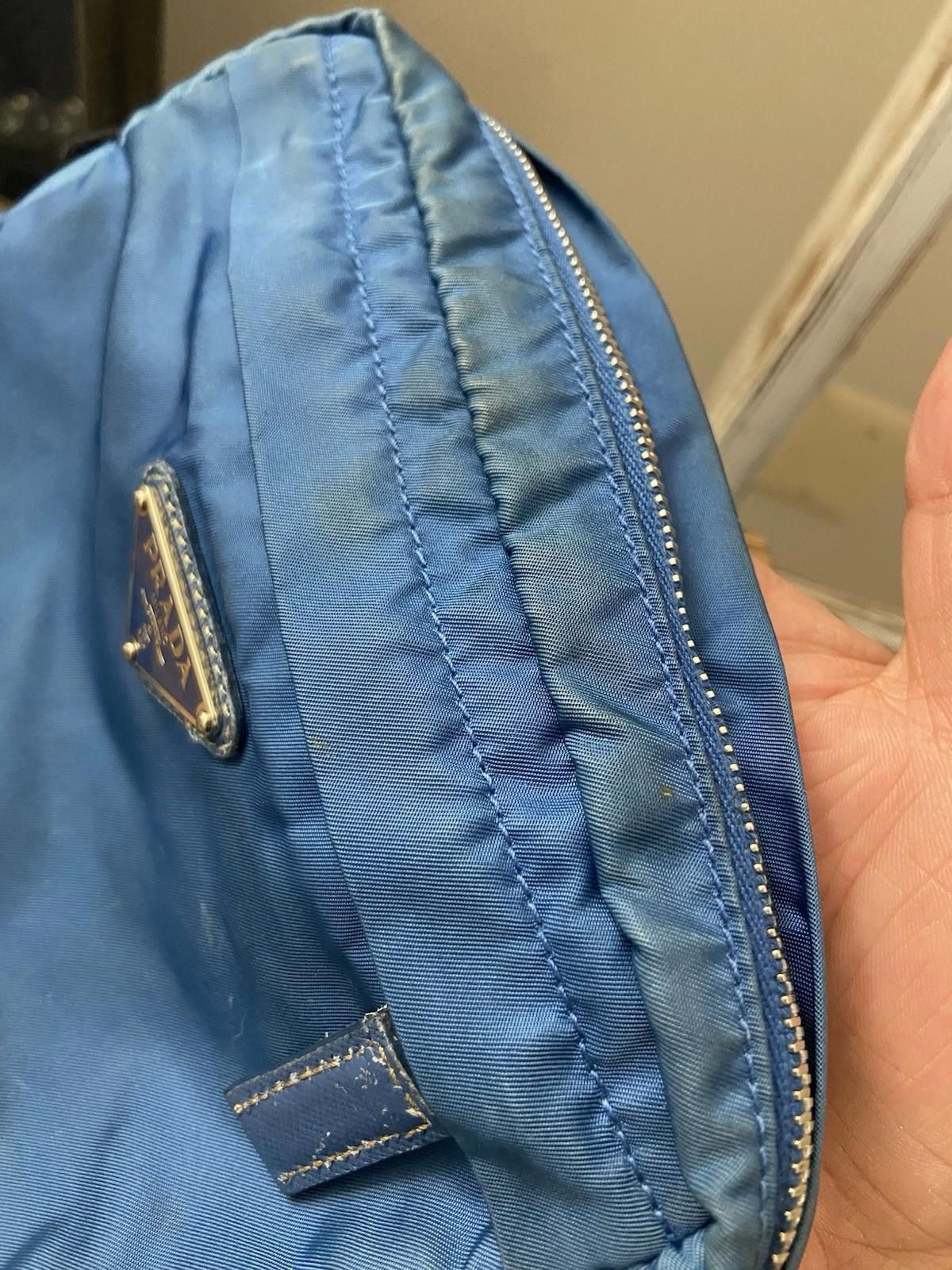 Prada Prada Cerulean Blue Nylon Leather Belt Bag Waist Pouch, Fair Size ONE SIZE - 4 Thumbnail