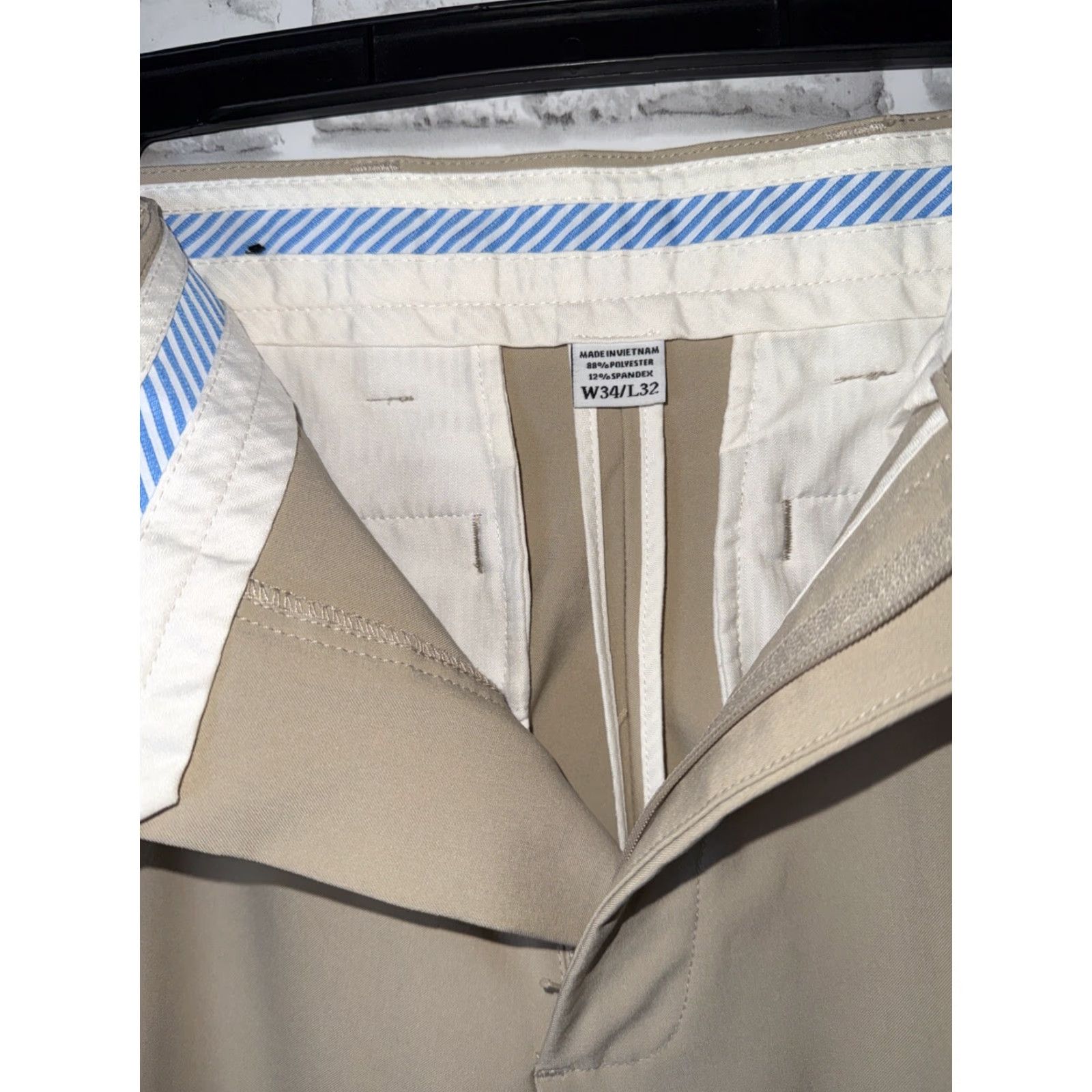 Footjoy FootJoy Pants Golf 34x34 Mens Regular Khaki Beige 5-Pocket Lightweight Stretch Logo Flat Front Modern Preppy Golfing Size US 34 / EU 50 - 7 Thumbnail