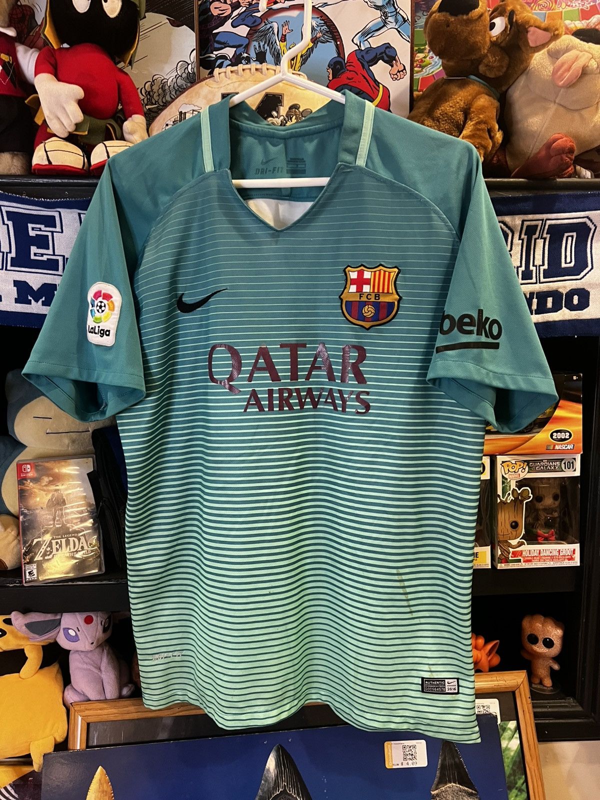 Nike Nike FC Barcelona 2016-2017 3rd Soccer Jersey Size US L / EU 52-54 / 3 - 1 Thumbnail