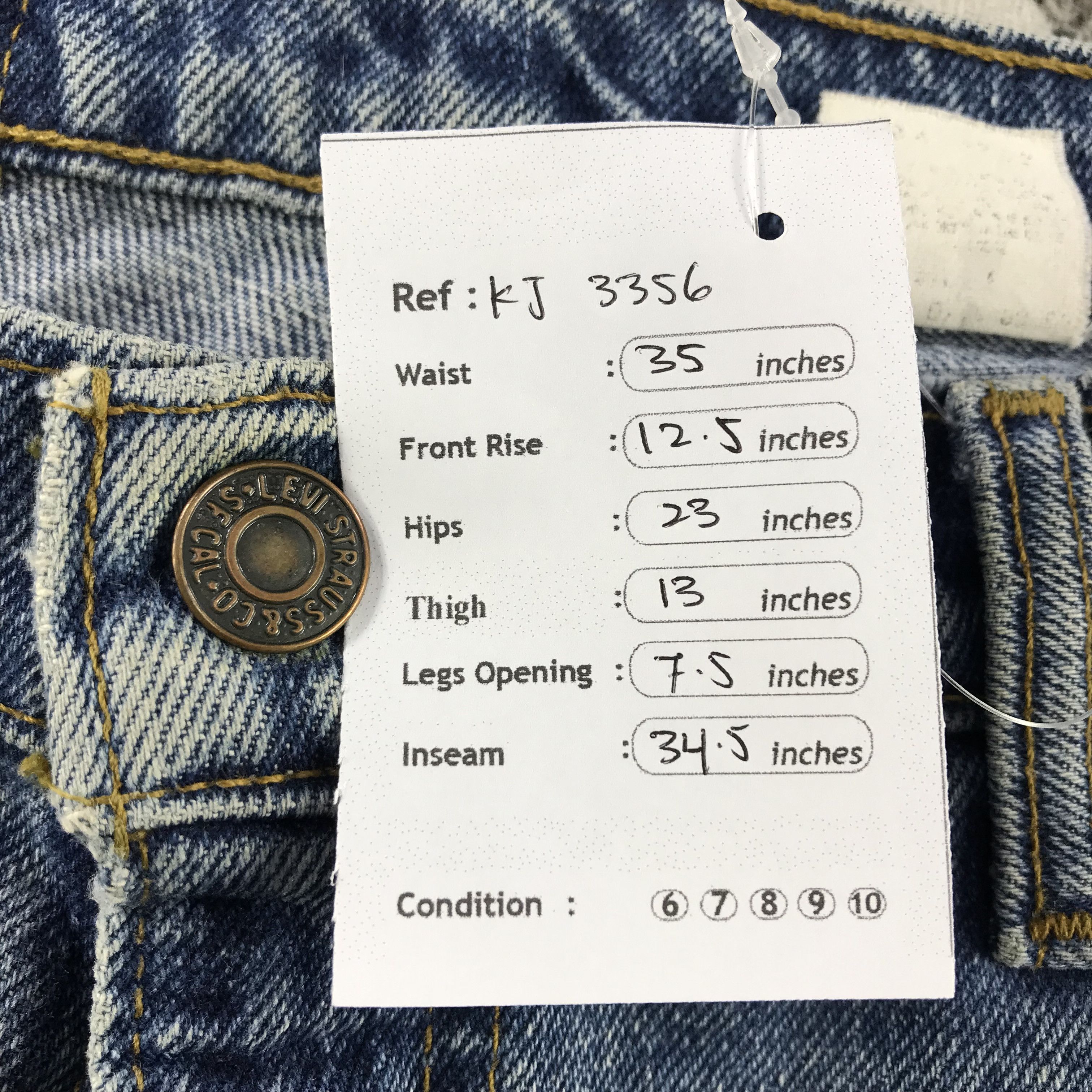 Levi's Vintage Levis 550 Jeans Medium Wash Denim KJ3356 Size US 34 / EU 50 - 13 Thumbnail