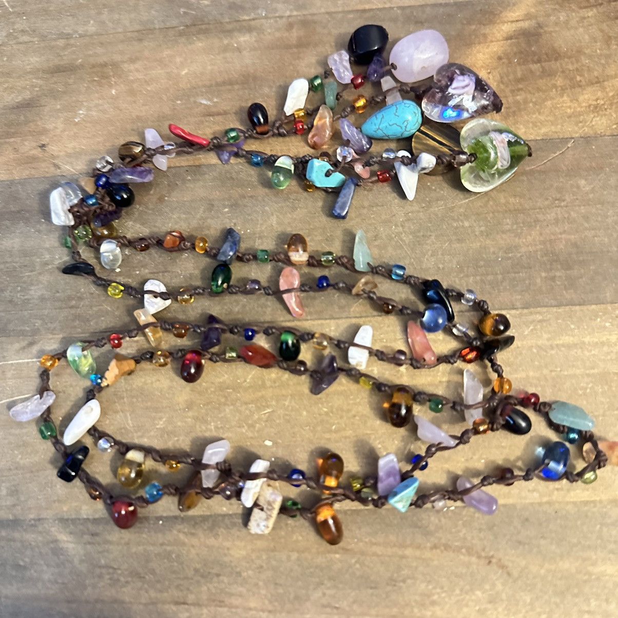 Other Polished semi precious stones knotted necklace Size ONE SIZE - 3 Thumbnail