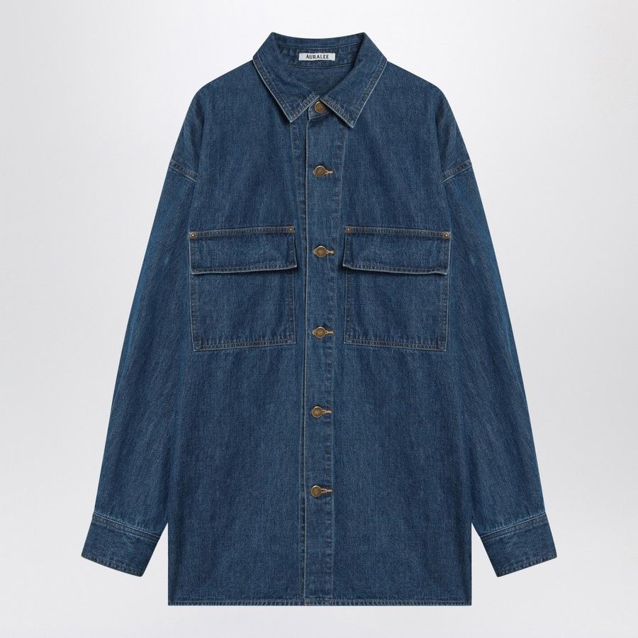 Auralee o1d2blof0725 Denim Shirt in Blue Size US XL / EU 56 / 4 - 1 Thumbnail