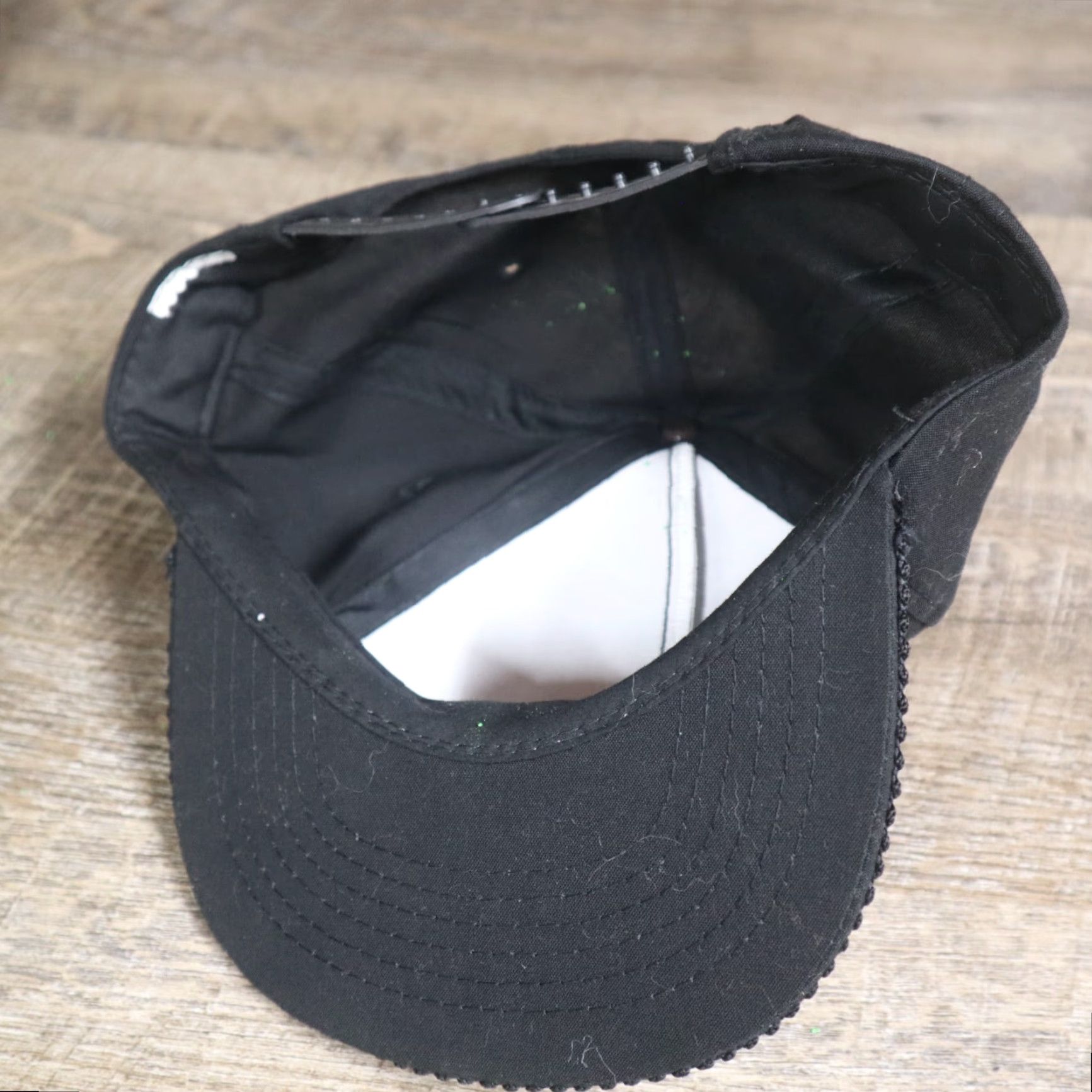 Vintage Groom Hat Cap Adjustable Black White Wedding Batcher Adult Size Removable Pin Size ONE SIZE - 6 Thumbnail