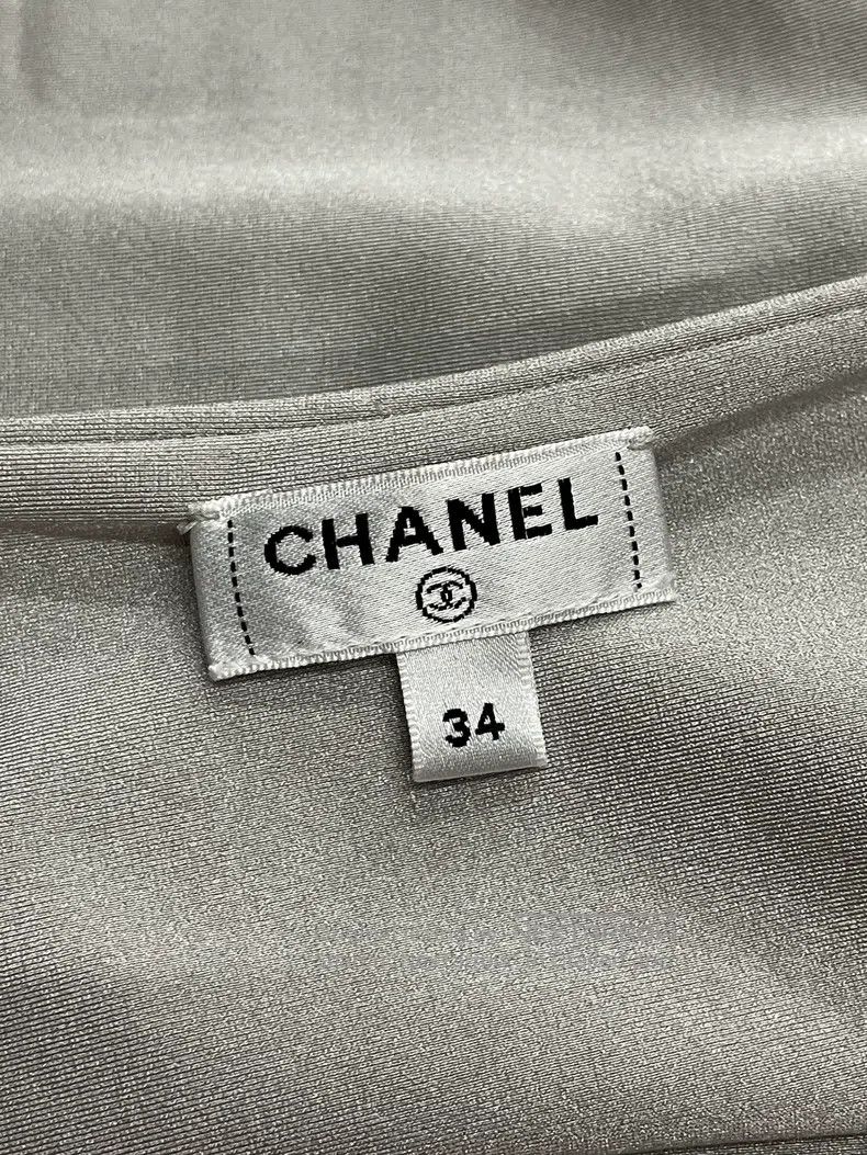 Chanel Chanel Grey letter sequin strap vest Size XXS / US 00 / IT 34 - 4 Thumbnail