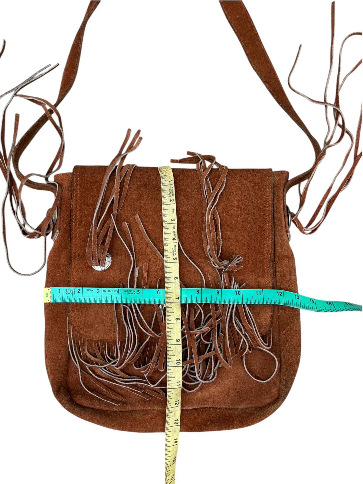 KMRii Vintage Unknown Japan Suede Leather Native Fringe Bag Size ONE SIZE - 2 Thumbnail