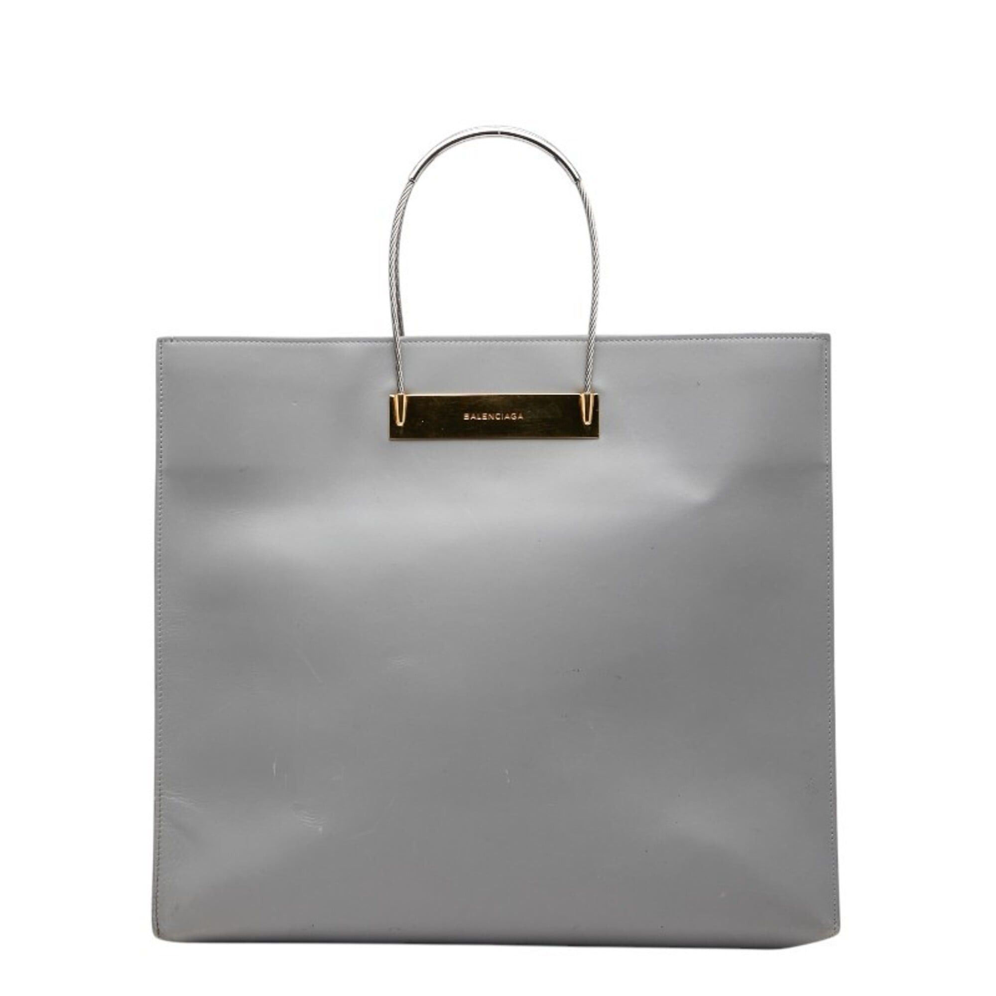 Balenciaga Balenciaga handbag tote bag, gray leather, metal accents, women's. Size ONE SIZE - 1 Thumbnail