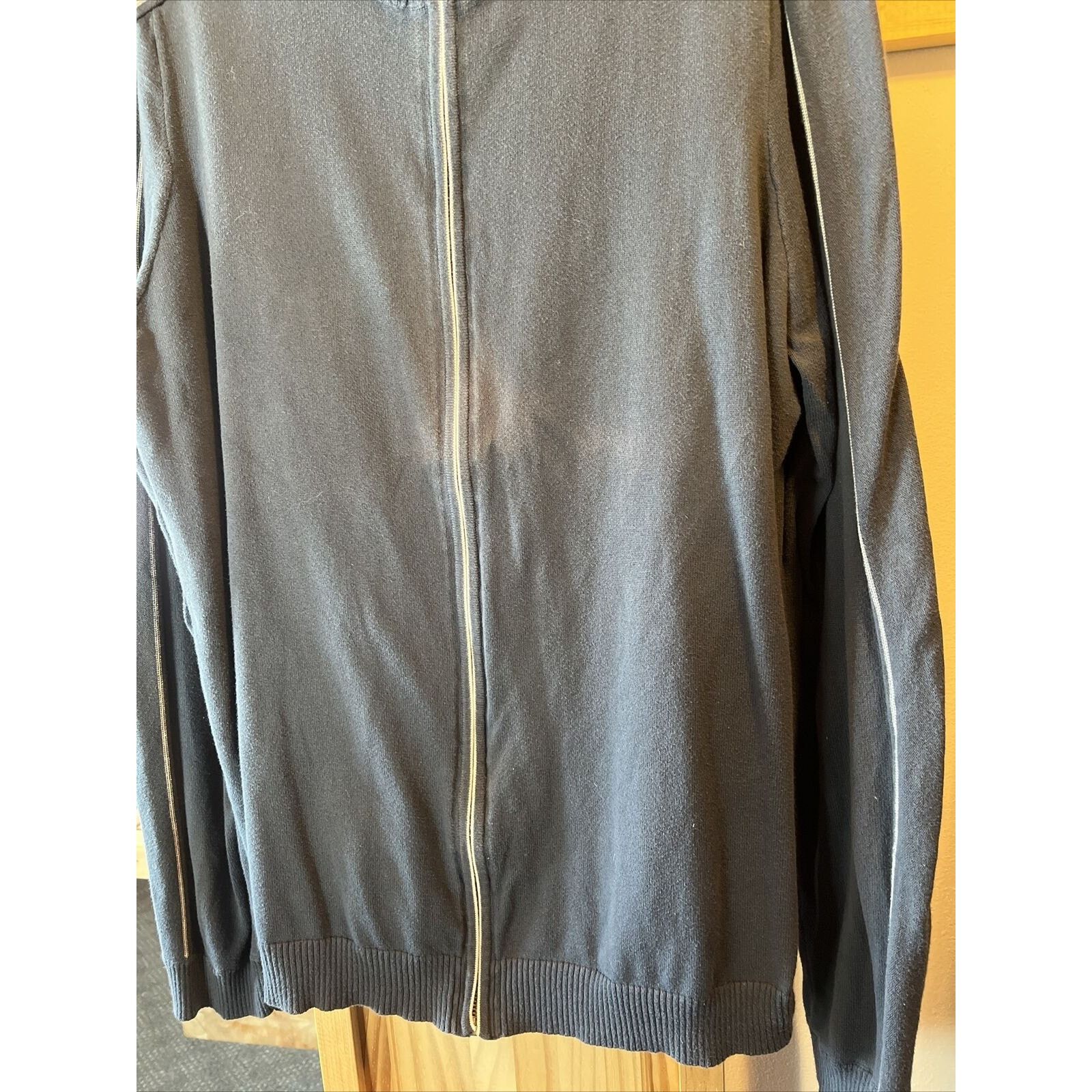 Banana Republic Banana Republic Mens Large Blue 100% Cotton Full Zip sweater Size US L / EU 52-54 / 3 - 11 Thumbnail