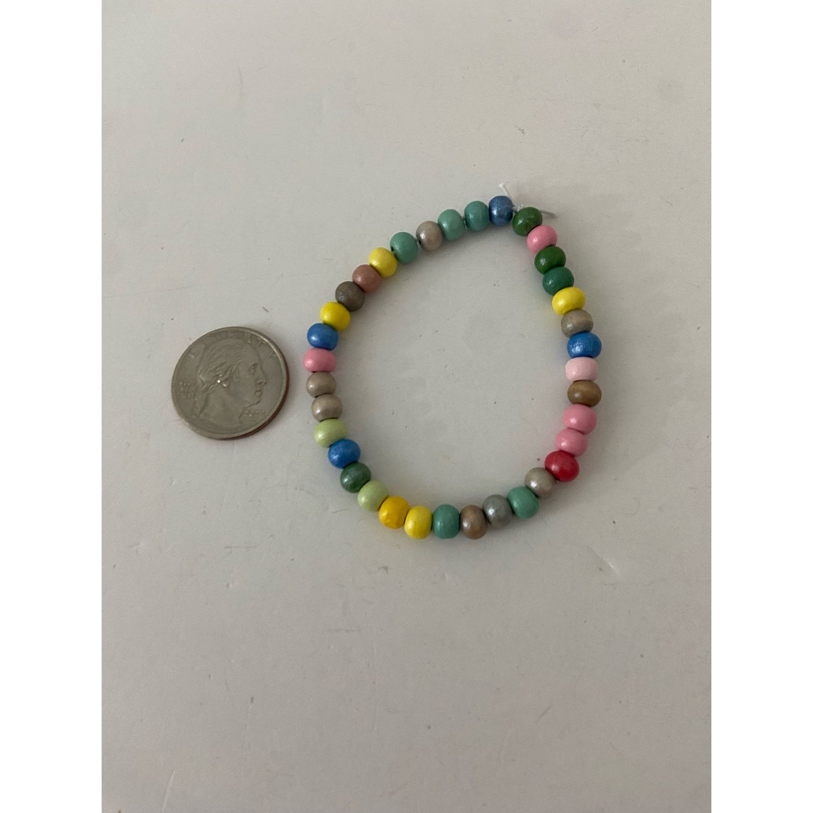 Handmade Colorful wood bead bracelet Size ONE SIZE - 4 Thumbnail