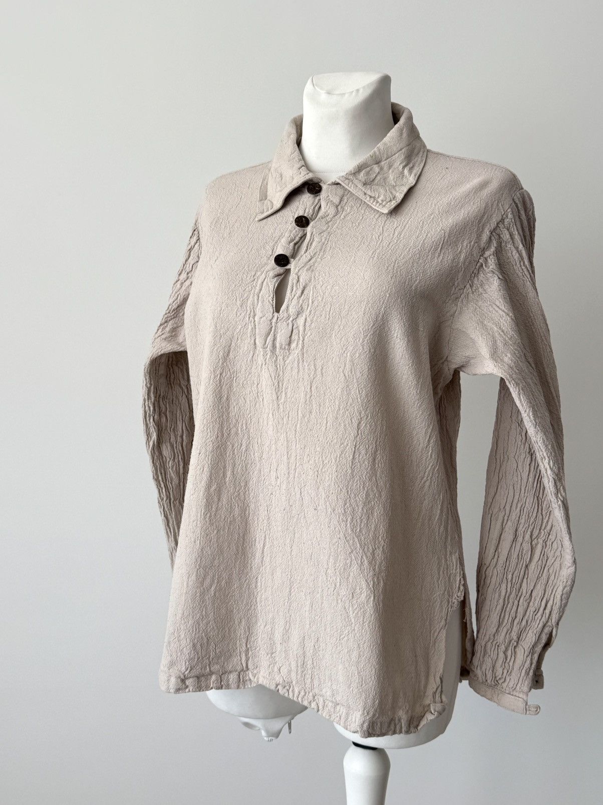 Japanese Brand × Vintage ≈1970s Vintage European Style Women’s Muslin Shirt Size M / US 6-8 / IT 42-44 - 1 Thumbnail