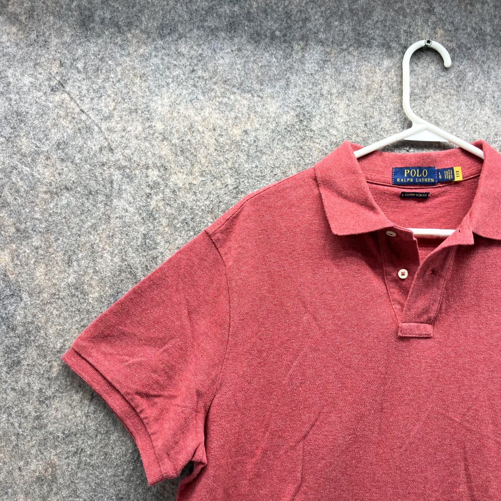 Polo Ralph Lauren Ralph Lauren Polo Shirt Men Large Pink Salmon Custom Slim Casual Preppy Pony Shirt Size US L / EU 52-54 / 3 - 3 Thumbnail