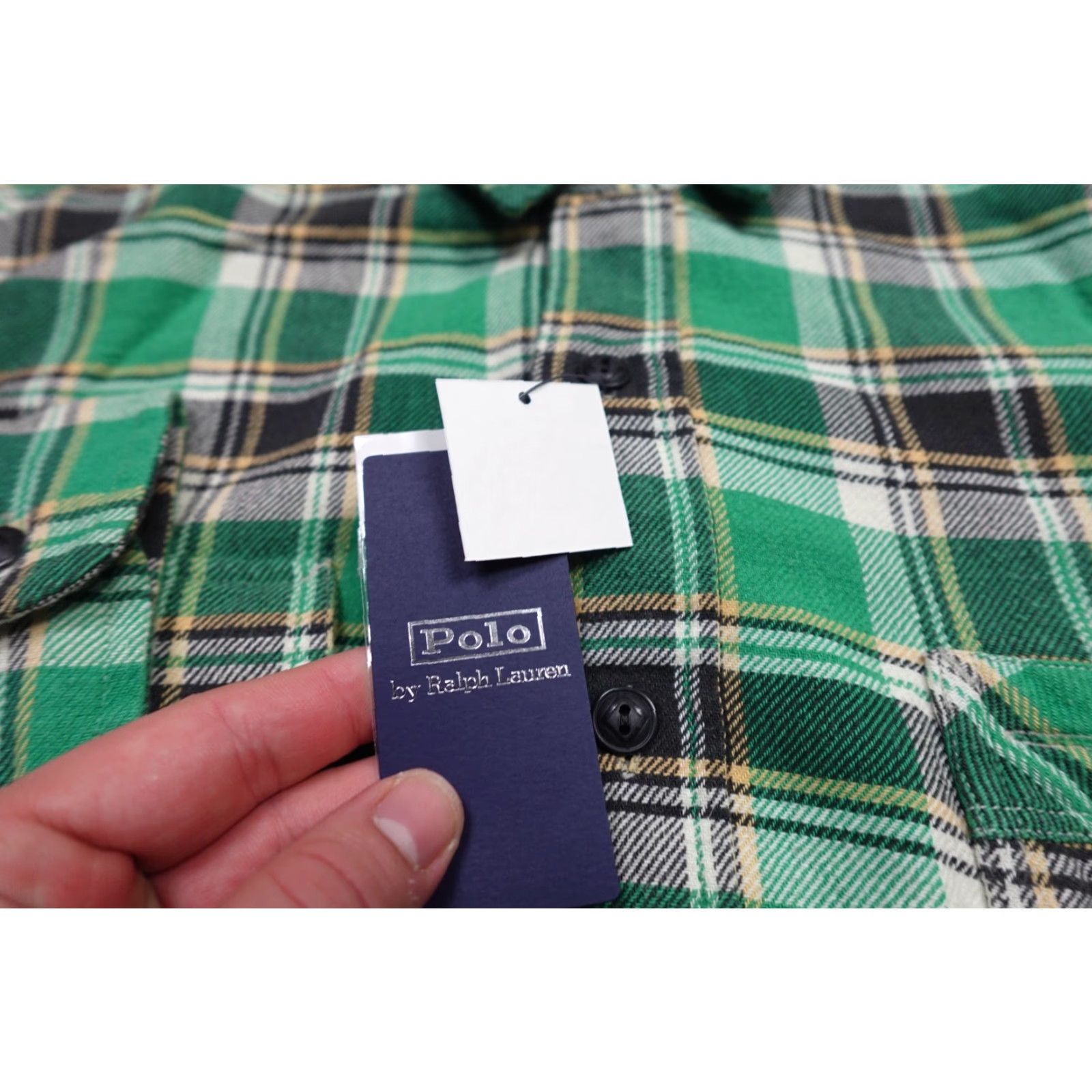 Polo Ralph Lauren Polo Ralph Lauren Twill Button-Up Shirt Mens Large Green Plaid Chin Strap NEW* Size US L / EU 52-54 / 3 - 4 Thumbnail
