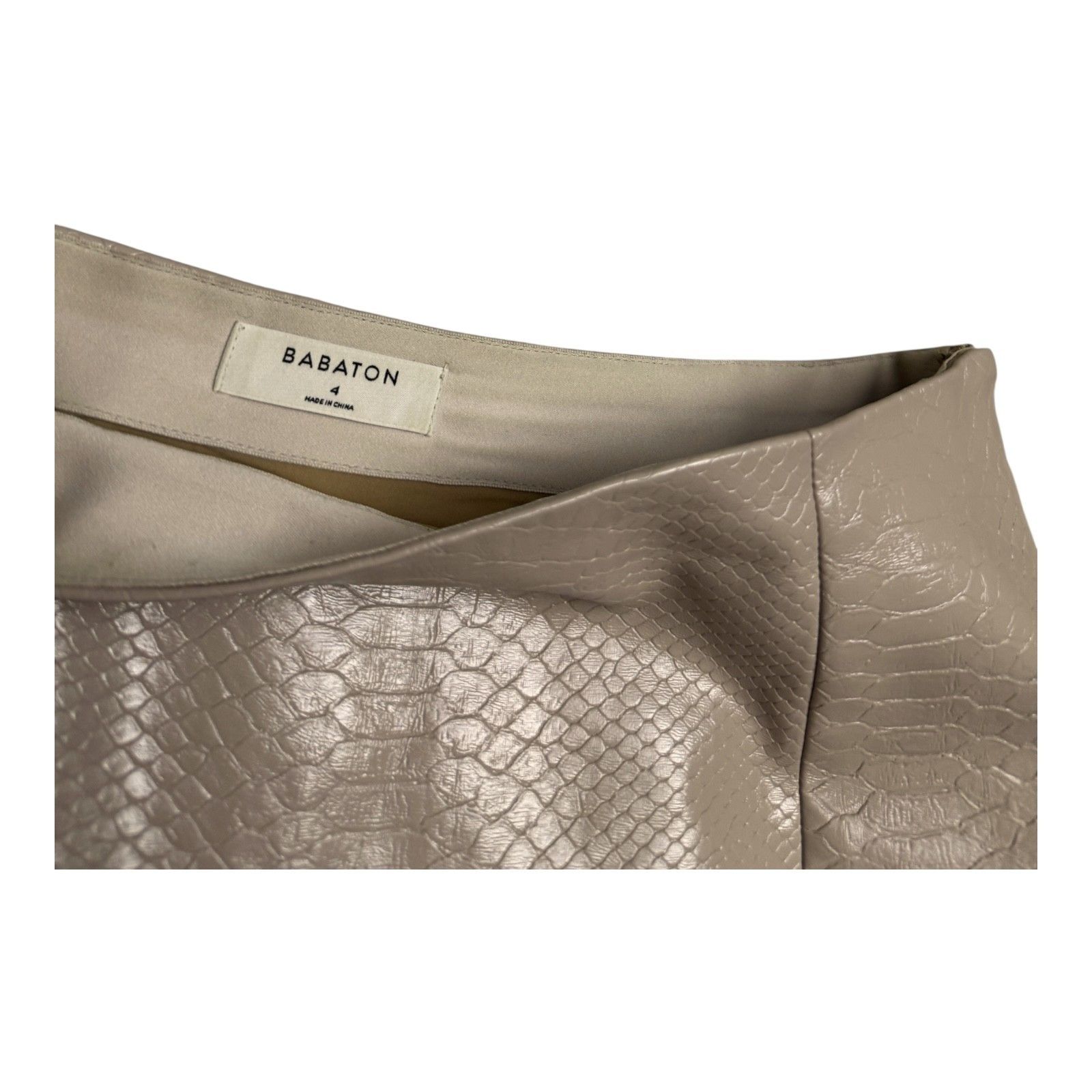 Aritzia BABATON ARITZIA Faux Leather Snake Skin Mini Skirt 4 Size 27" / US 4 / IT 40 - 2 Thumbnail