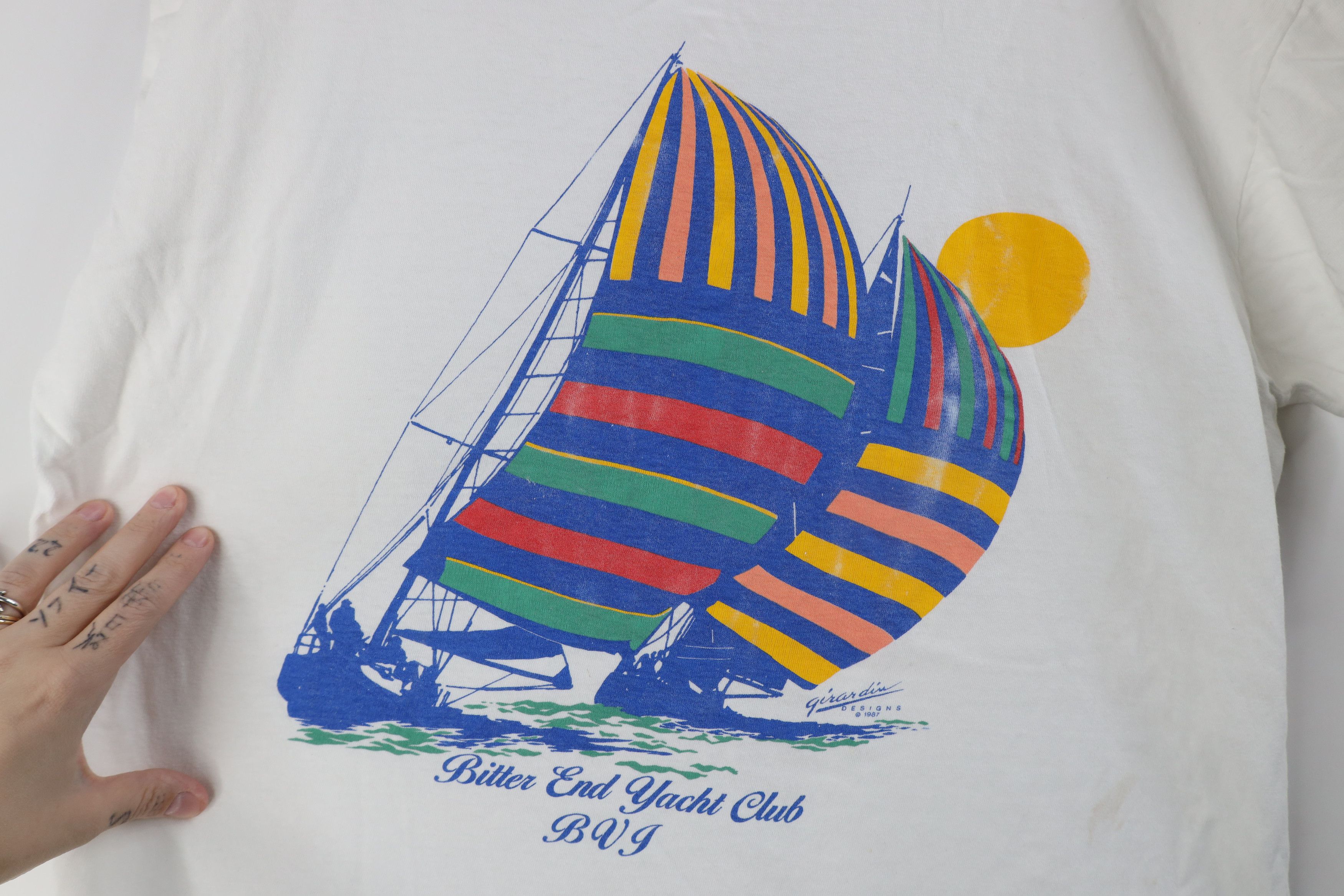 Vintage Vintage 80s Streetwear End Yacht Club Sailing T-Shirt US Size XL / US 12-14 / IT 48-50 - 4 Thumbnail