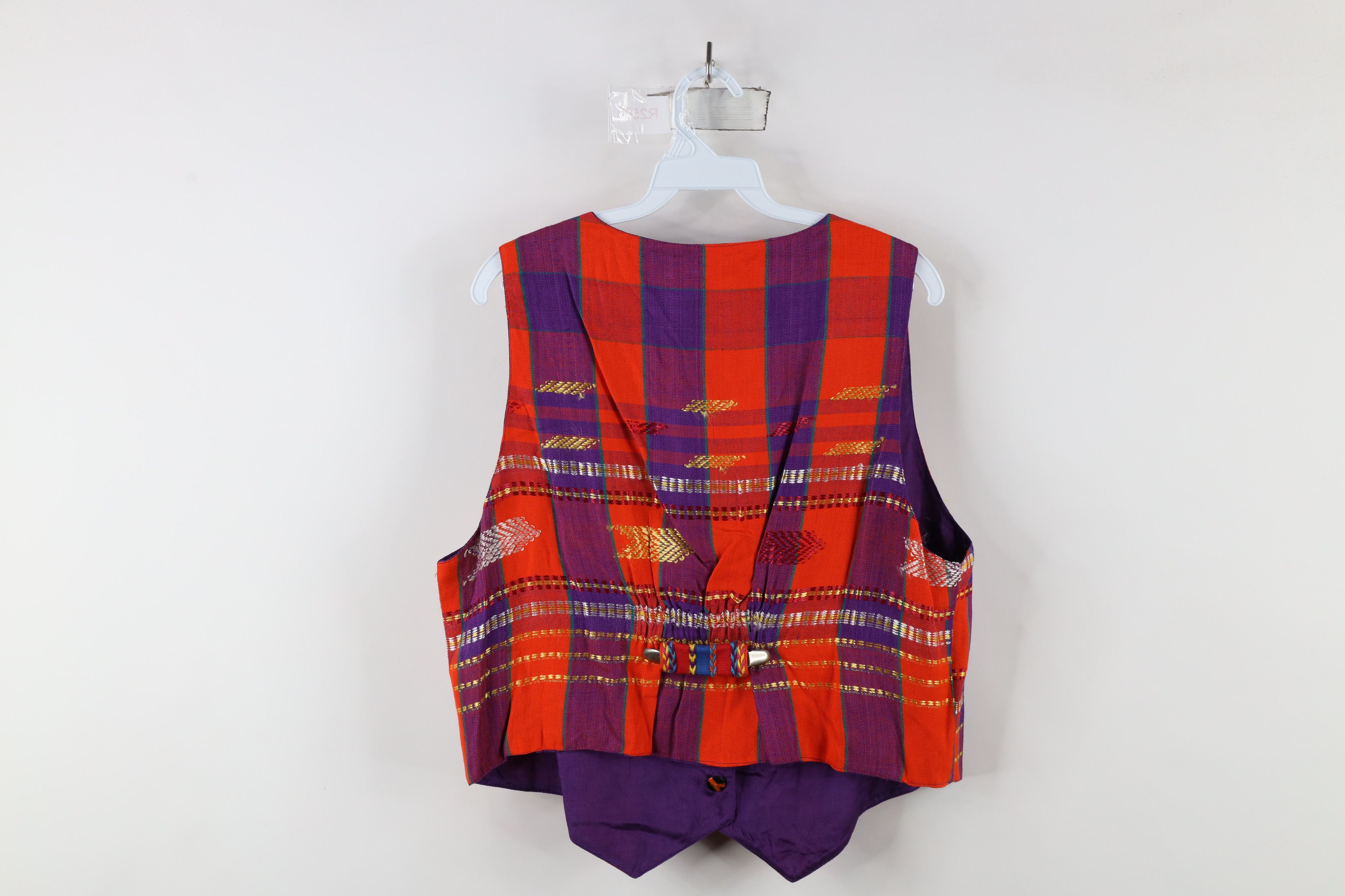 Vintage Vintage 90s Streetwear India Madras Plaid Vest Jacket Size M / US 6-8 / IT 42-44 - 14 Thumbnail