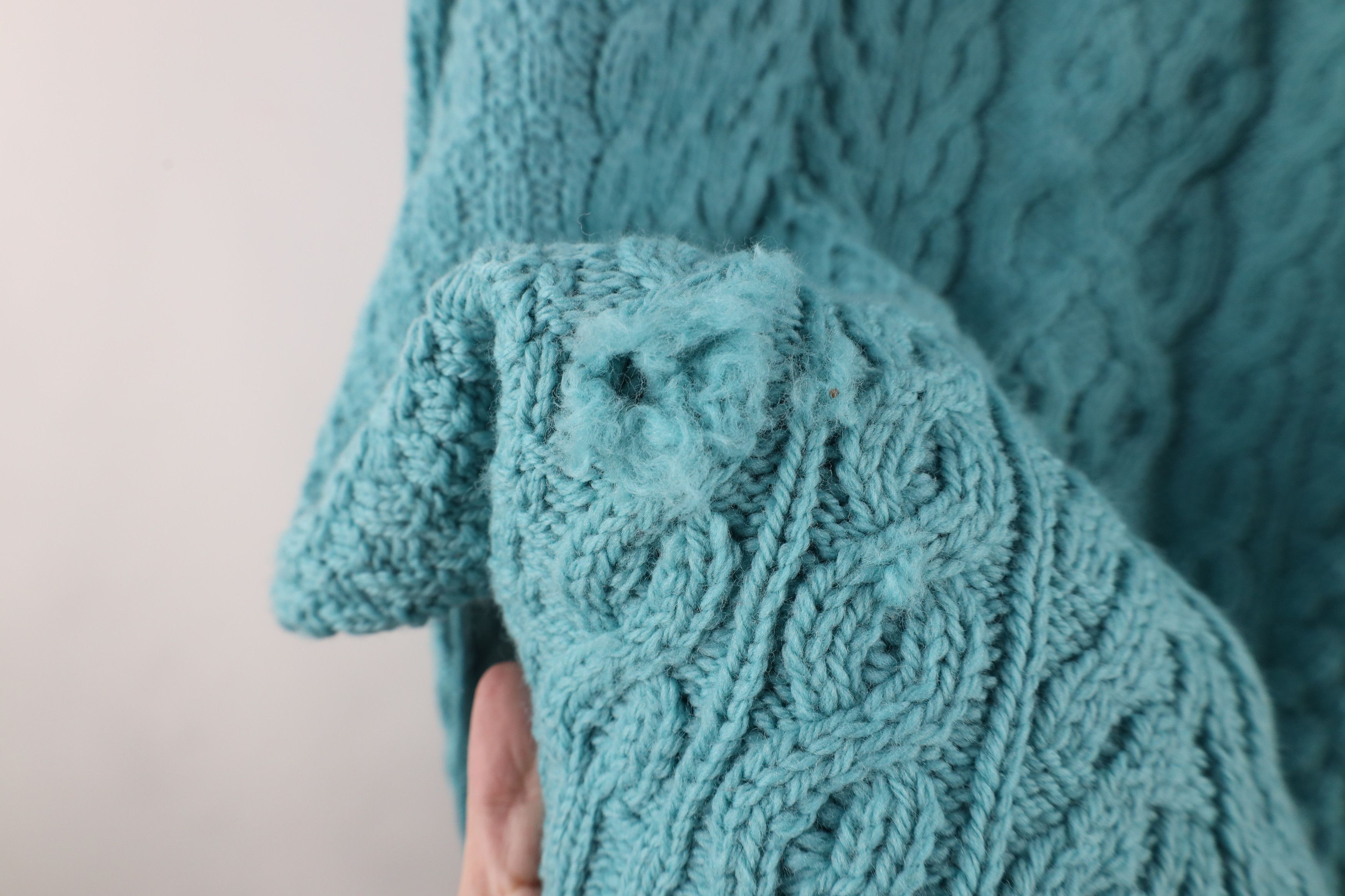 Vintage Vintage 90s Merino Wool Chunky Cable Knit Fisherman Sweater Size XL / US 12-14 / IT 48-50 - 6 Thumbnail