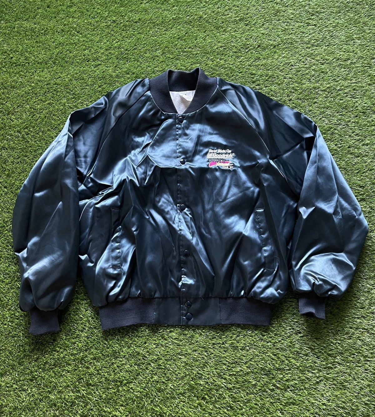 Auburn Sportswear Vintage 90s BFGoodrich Bomber Jacket Made In USA Size US XL / EU 56 / 4 - 1 Thumbnail