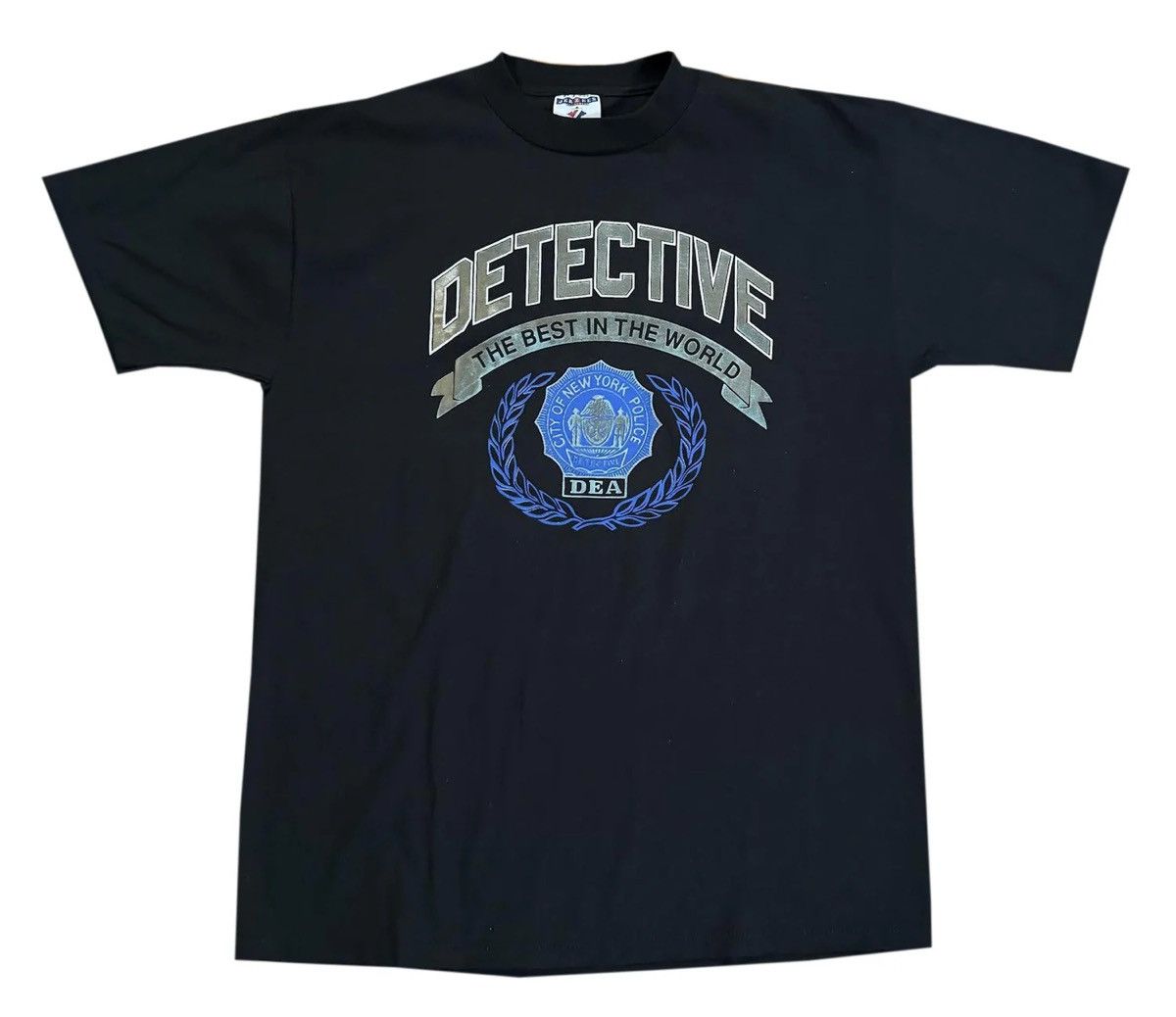 Jerzees Vintage New York City Police Detective T Shirt (Size L) Size US L / EU 52-54 / 3 - 1 Thumbnail