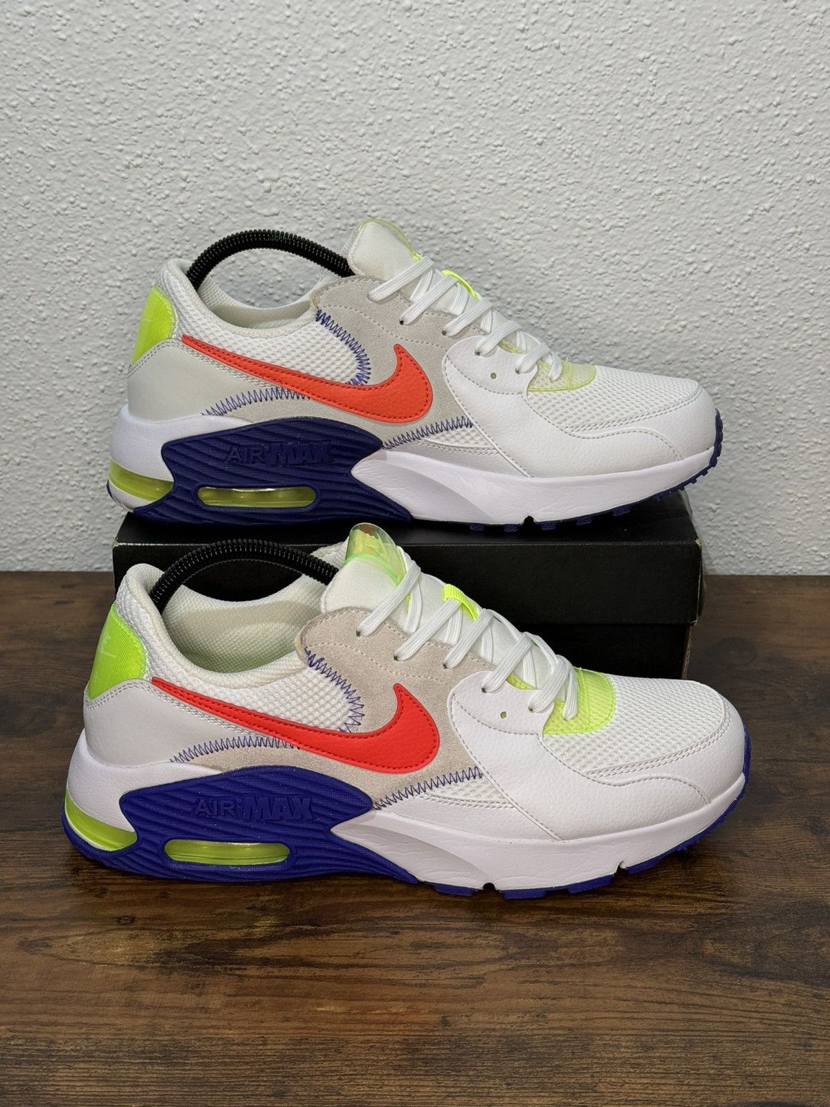 Nike Nike Air Max Excee White Indigo Burst Volt Bright Crimson Size US 9.5 / EU 42-43 - 4 Thumbnail