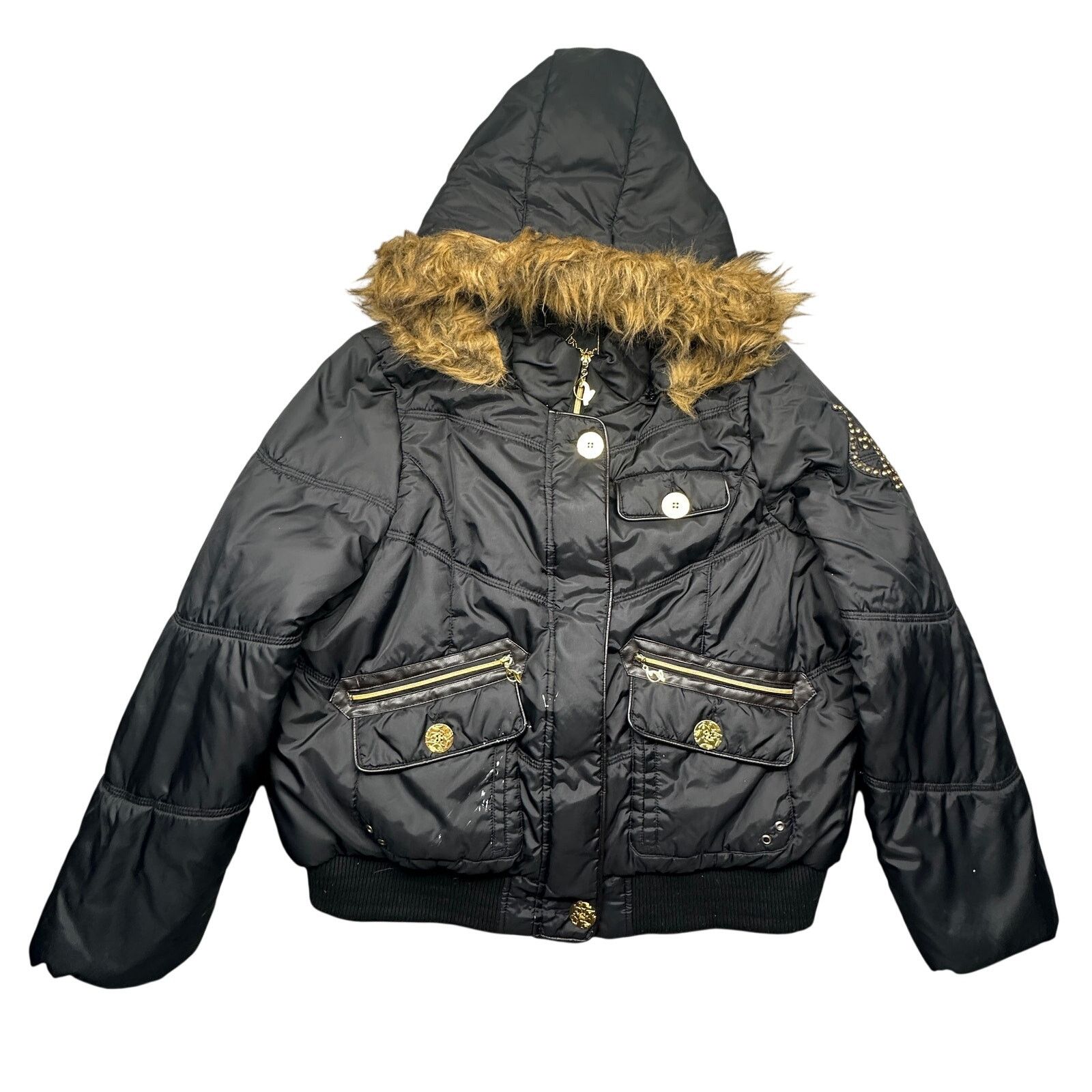 Other Vintage Baby Phat Puffer Bomber Jacket Women 3X Plus Faux Size 3XL / US 20-22 - 1 Thumbnail