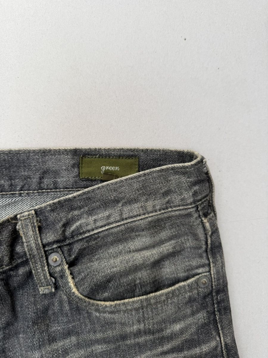 Japanese Brand Green lace up flare jeans Size US 29 - 3 Thumbnail