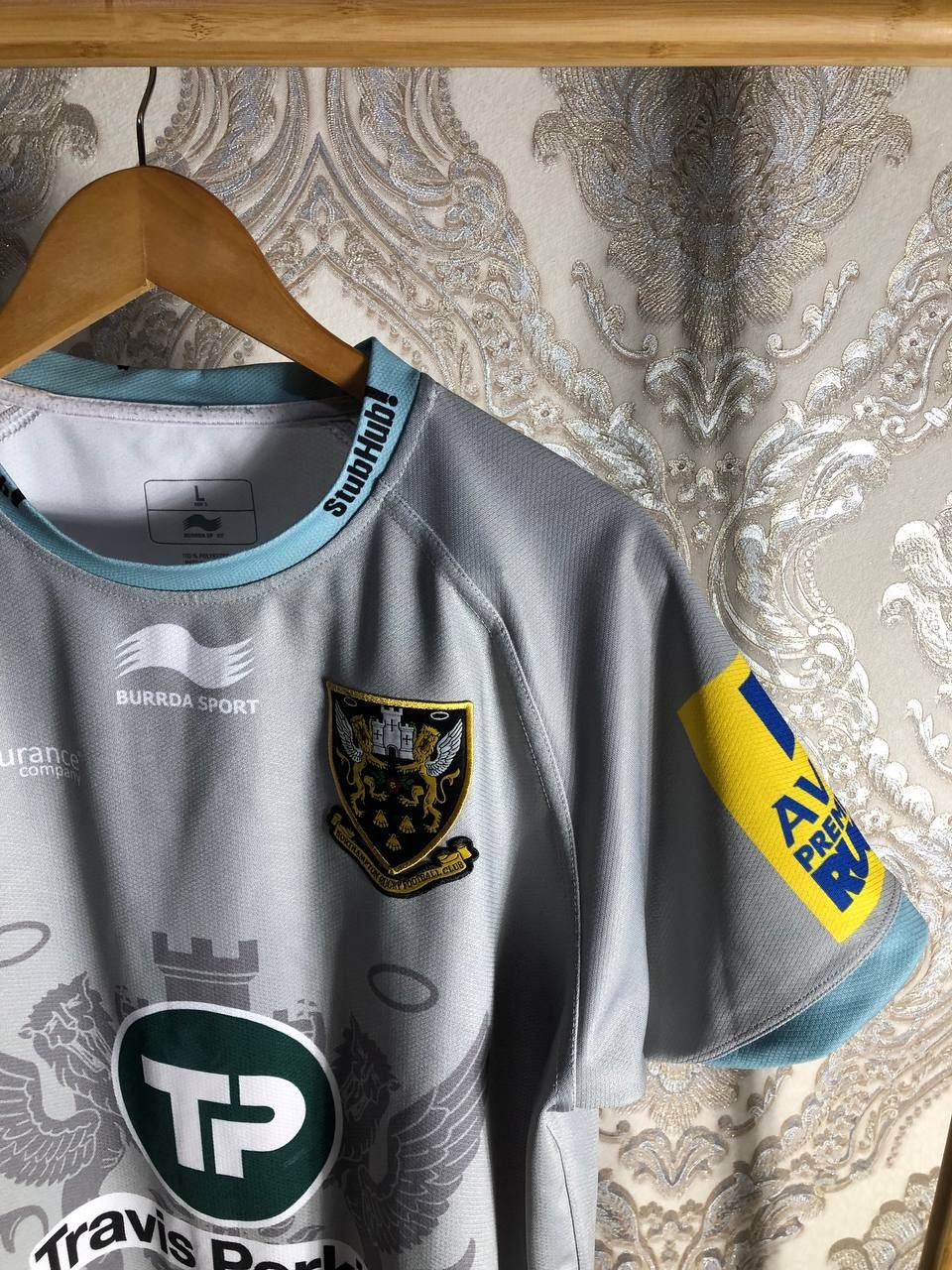 Vintage Very Rare Northampton England Rugby Football Jersey Retro Size US L / EU 52-54 / 3 - 2 Thumbnail