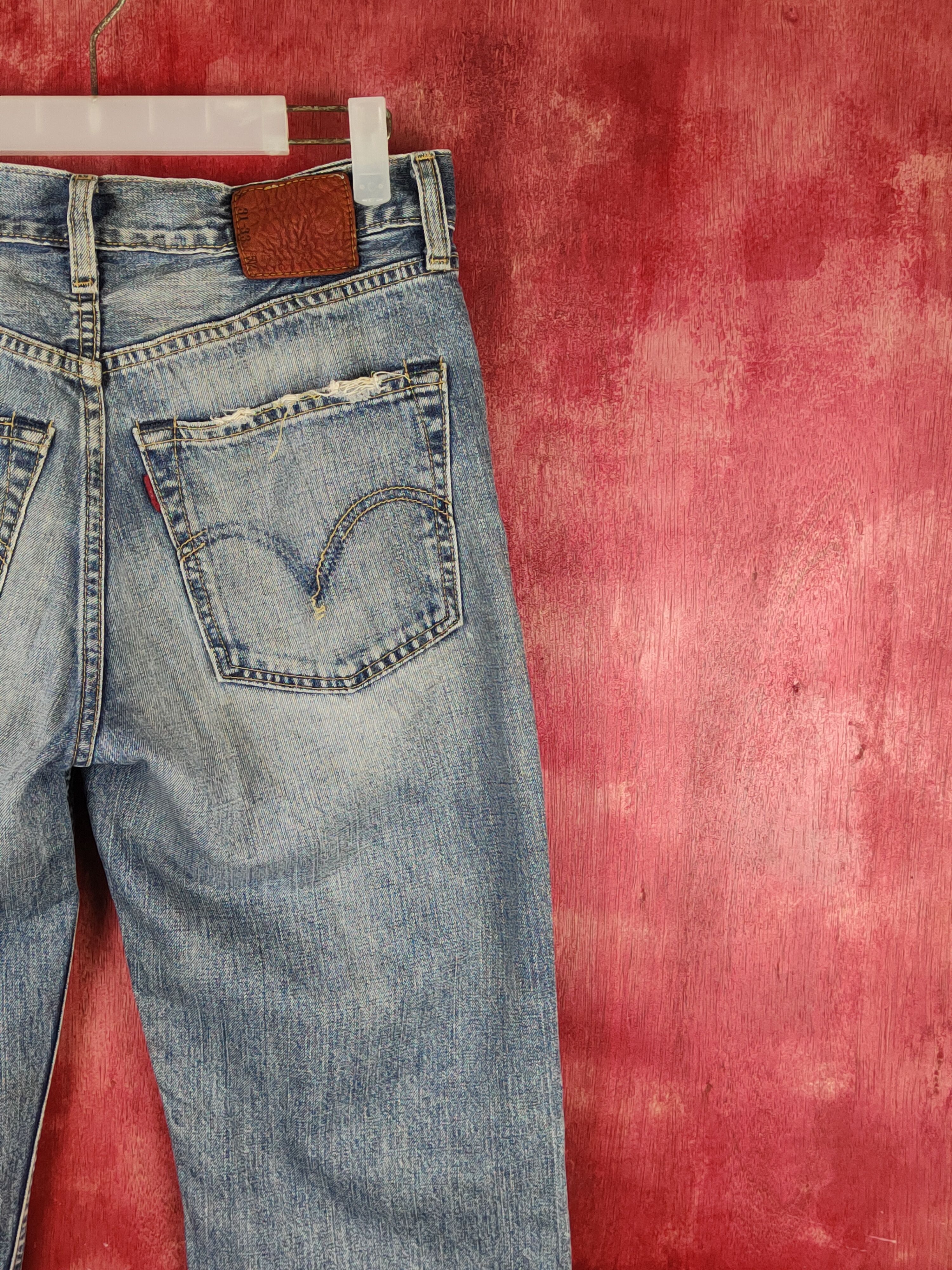 Levi's 502 Levi's Blue Distressed Ripped Jeans #S1639 Size US 31 - 12 Thumbnail