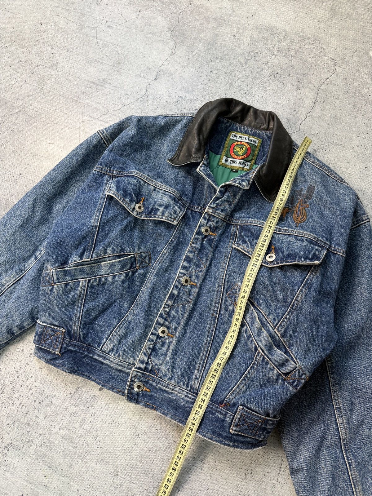 Denim & Co. Vintage 70s Denim Bomber Jacket Size US S / EU 44-46 / 1 - 12 Thumbnail